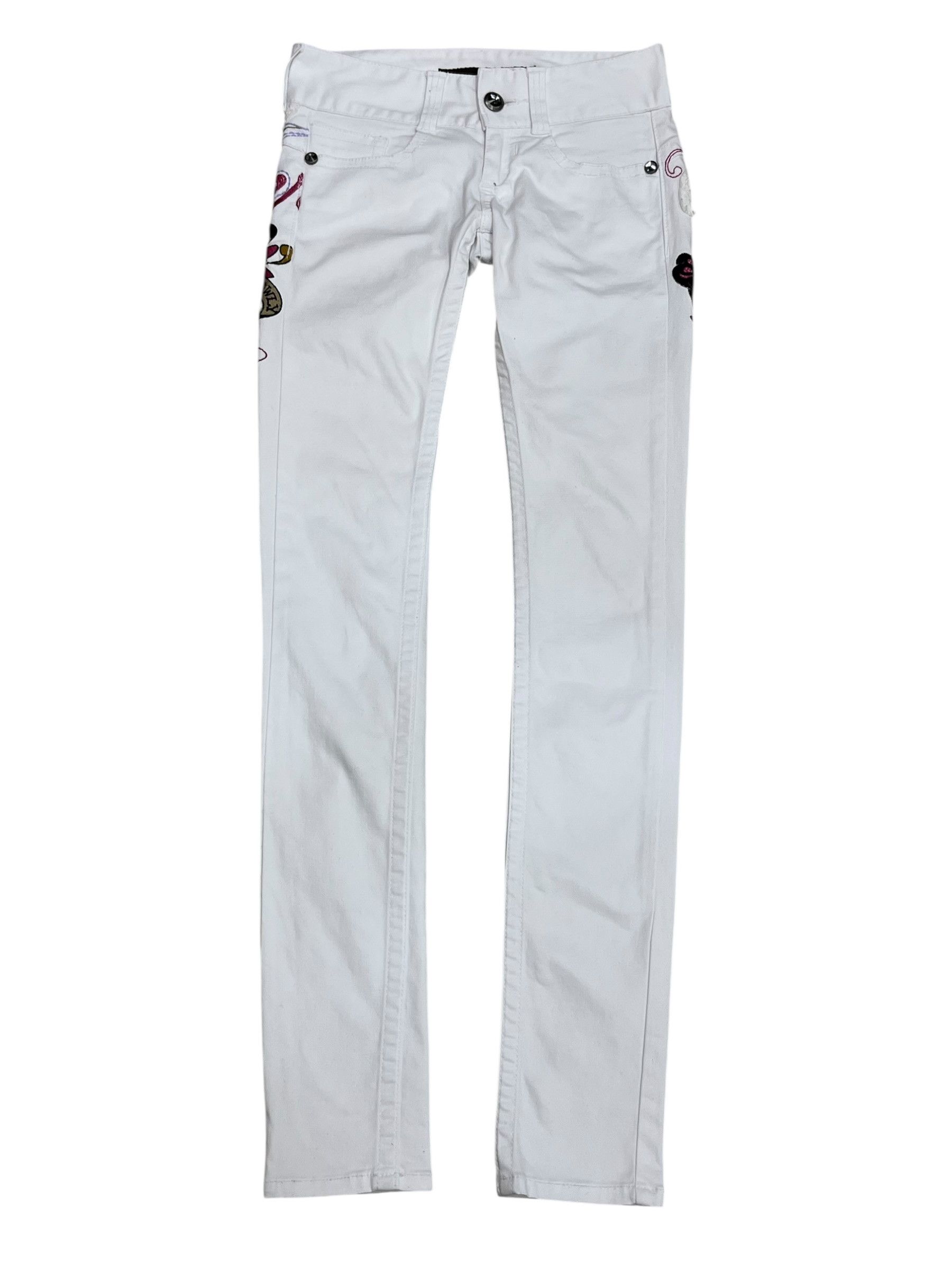 Ed Hardy 🔥RARE🔥Red Pepper x Ed Hardy Embroidered Skinny Petite 24” Size 24" / US 00 / IT 34 - 7 Thumbnail
