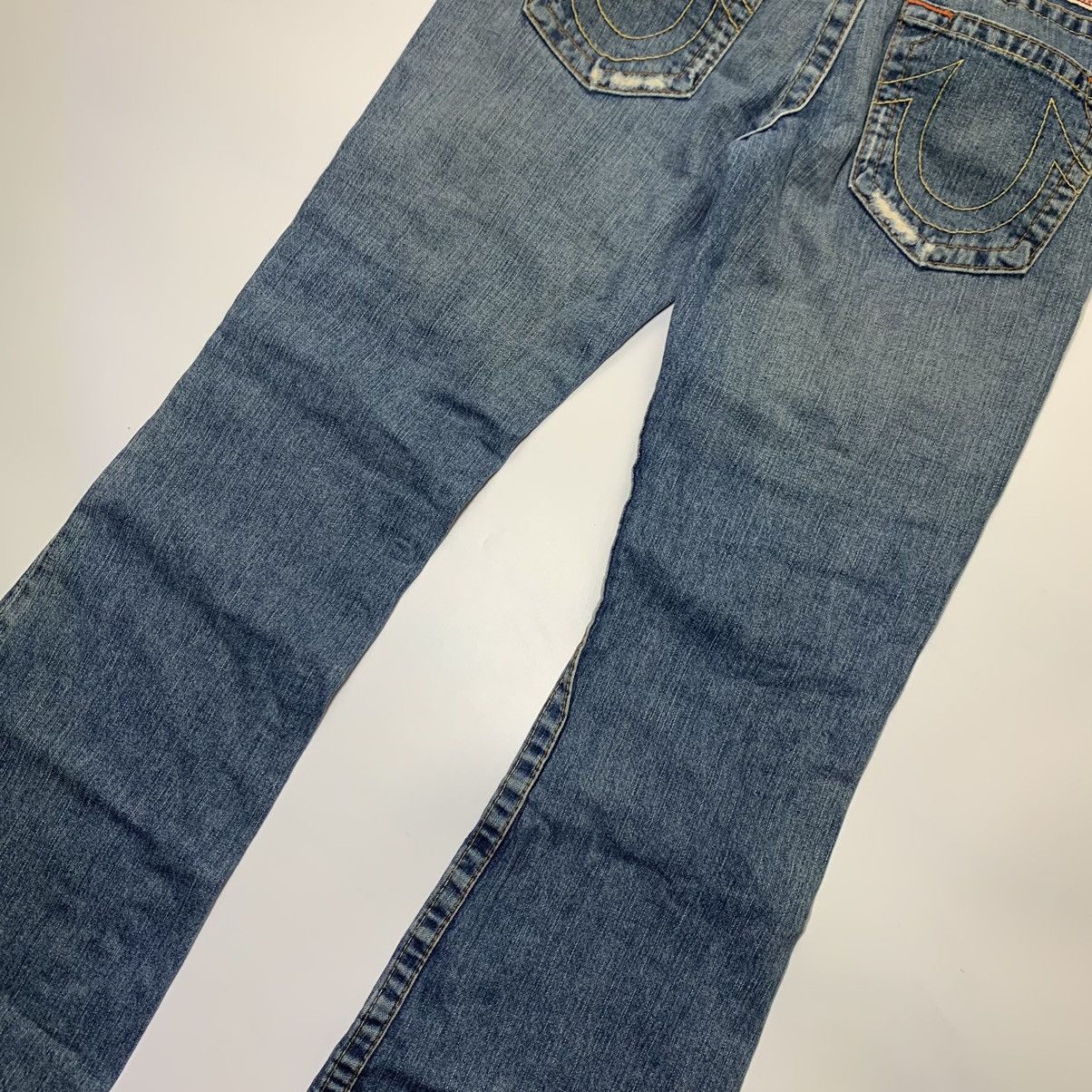 Other TRUE RELIGION FLARE DISTRESSED DENIM JEAN PANT Size US 30 / EU 46 - 5 Thumbnail
