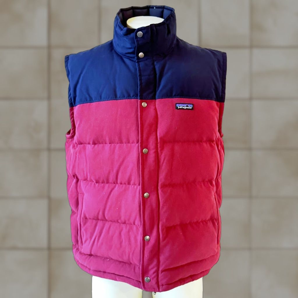 Patagonia PATAGONIA Vest Mens XL Bivy Down Full Zip Nylon Canvas Two-Tone Oxblood Burgundy Size US XL / EU 56 / 4 - 1 Thumbnail