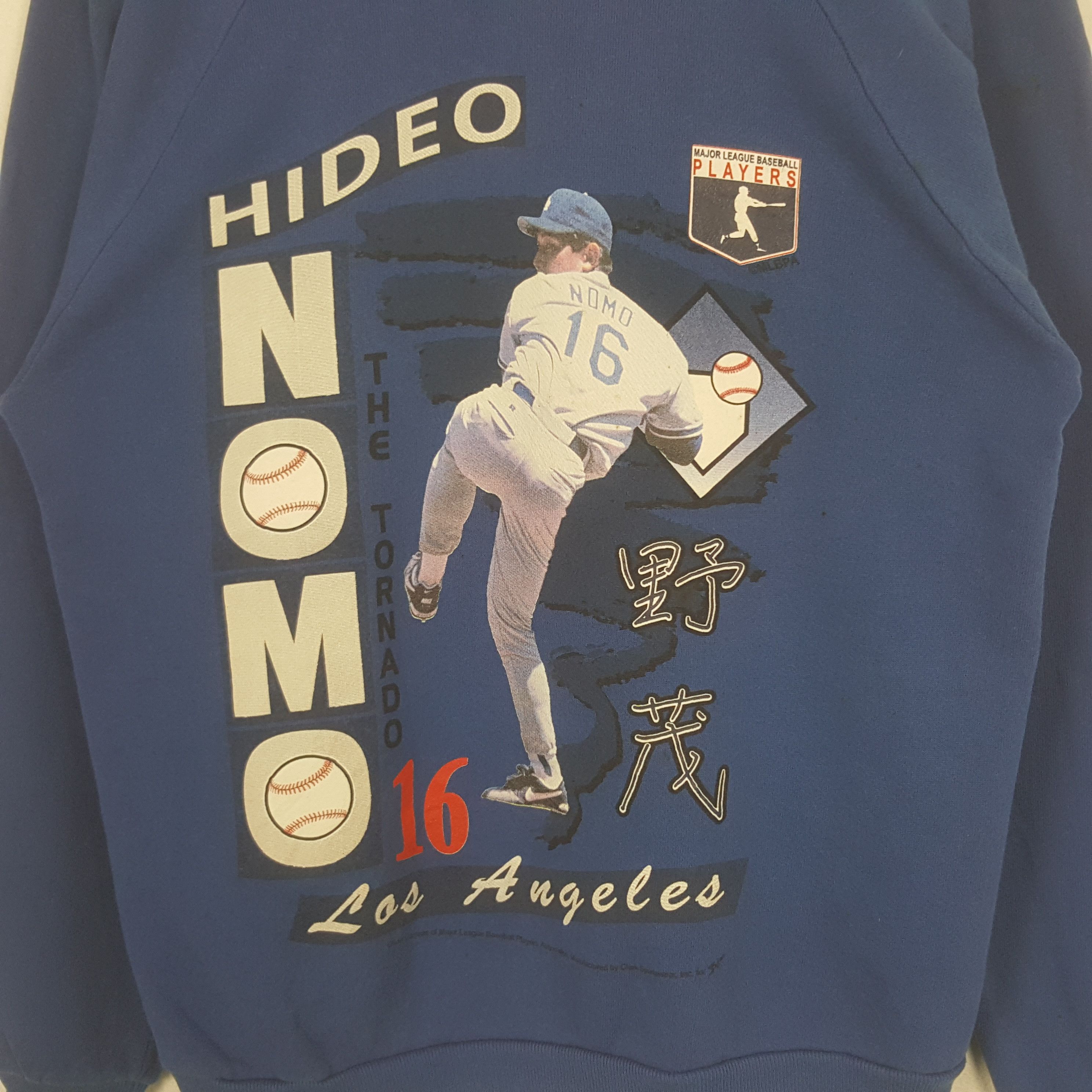MLB Vintage Hideo Nomo Los Angeles Baseball Sweatshirt C300N12 Size US M / EU 48-50 / 2 - 2 Thumbnail
