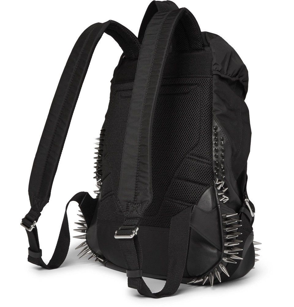 Valentino Valentino Garavani Studded Leather-Trimmed Nylon Backpack Size ONE SIZE - 2 Thumbnail