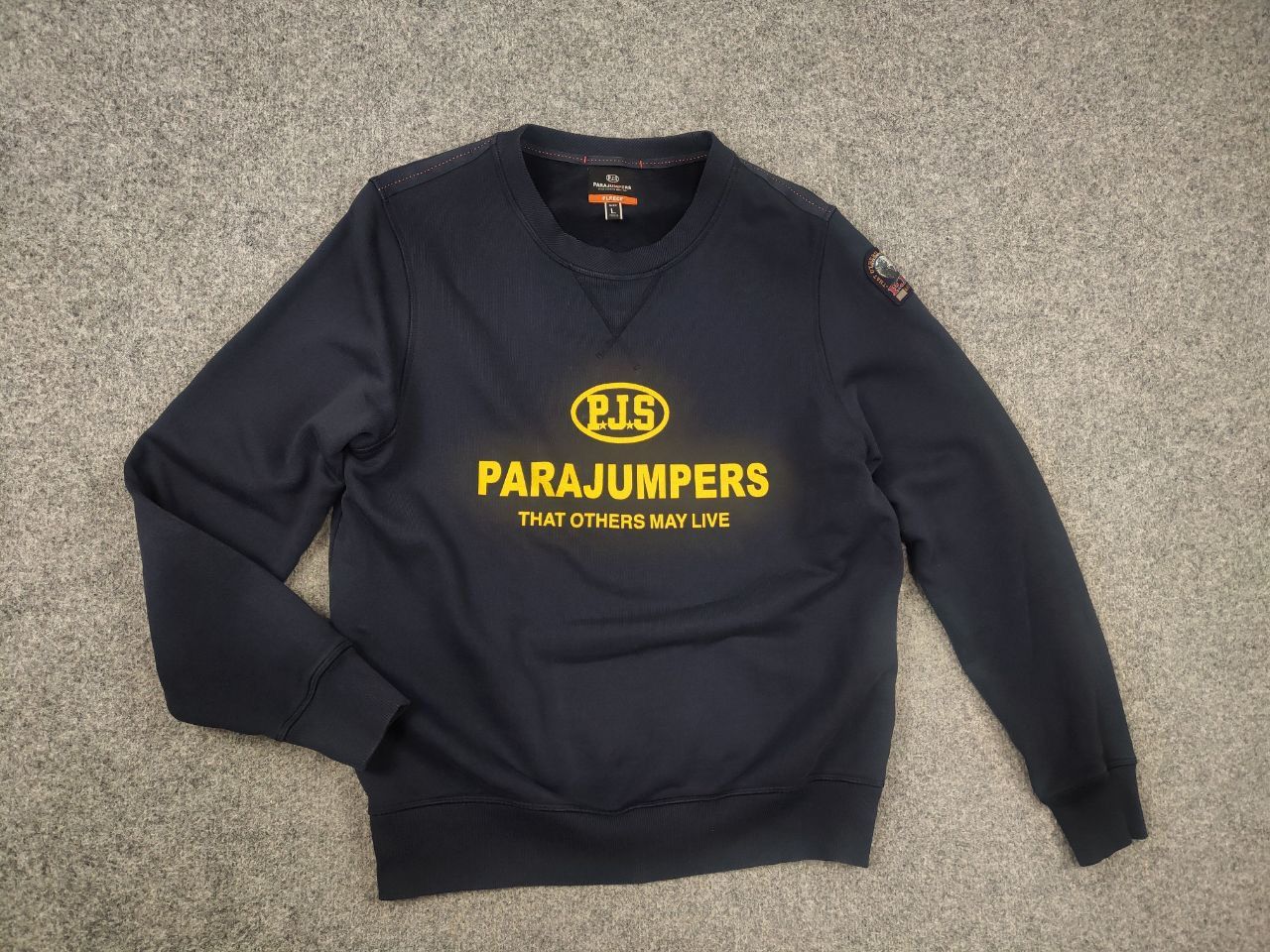 Parajumpers Parajumpers PJS Toml Logo Jumper Navy Crew chek Sweatshirt Size US L / EU 52-54 / 3 - 3 Thumbnail
