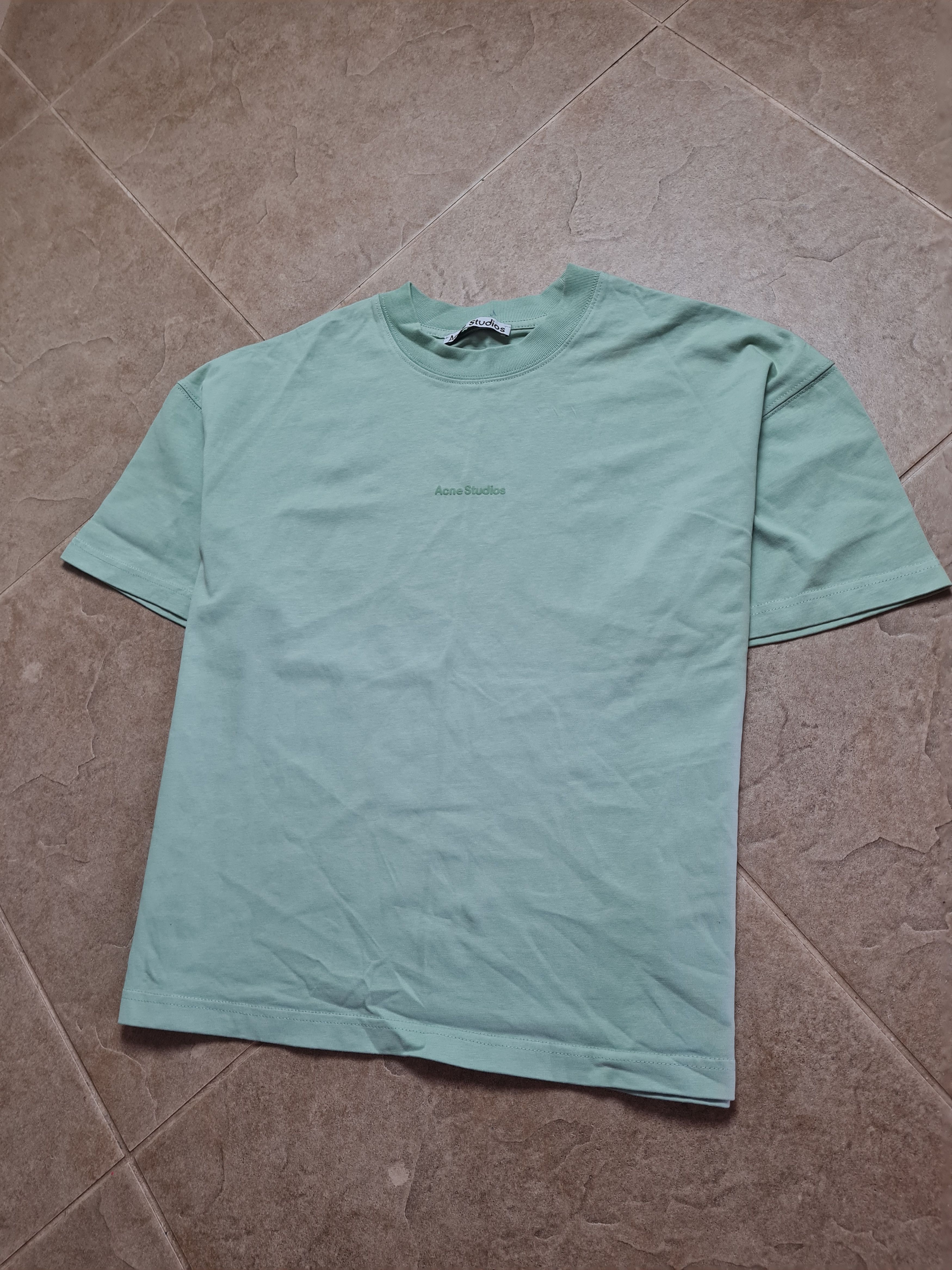 Acne Studios Acne Studios Logo T-shirt Oversized Jersey Green Size S Size S / US 4 / IT 40 - 11 Thumbnail