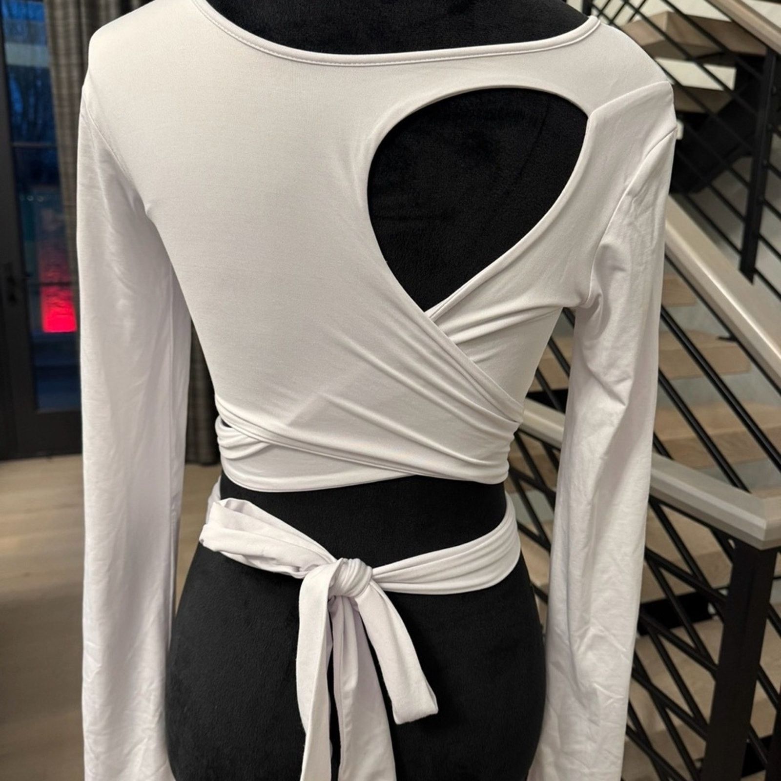 Other New Y2K Party Festival White Long Sleeve Wrap Top size S Size S / US 4 / IT 40 - 5 Thumbnail