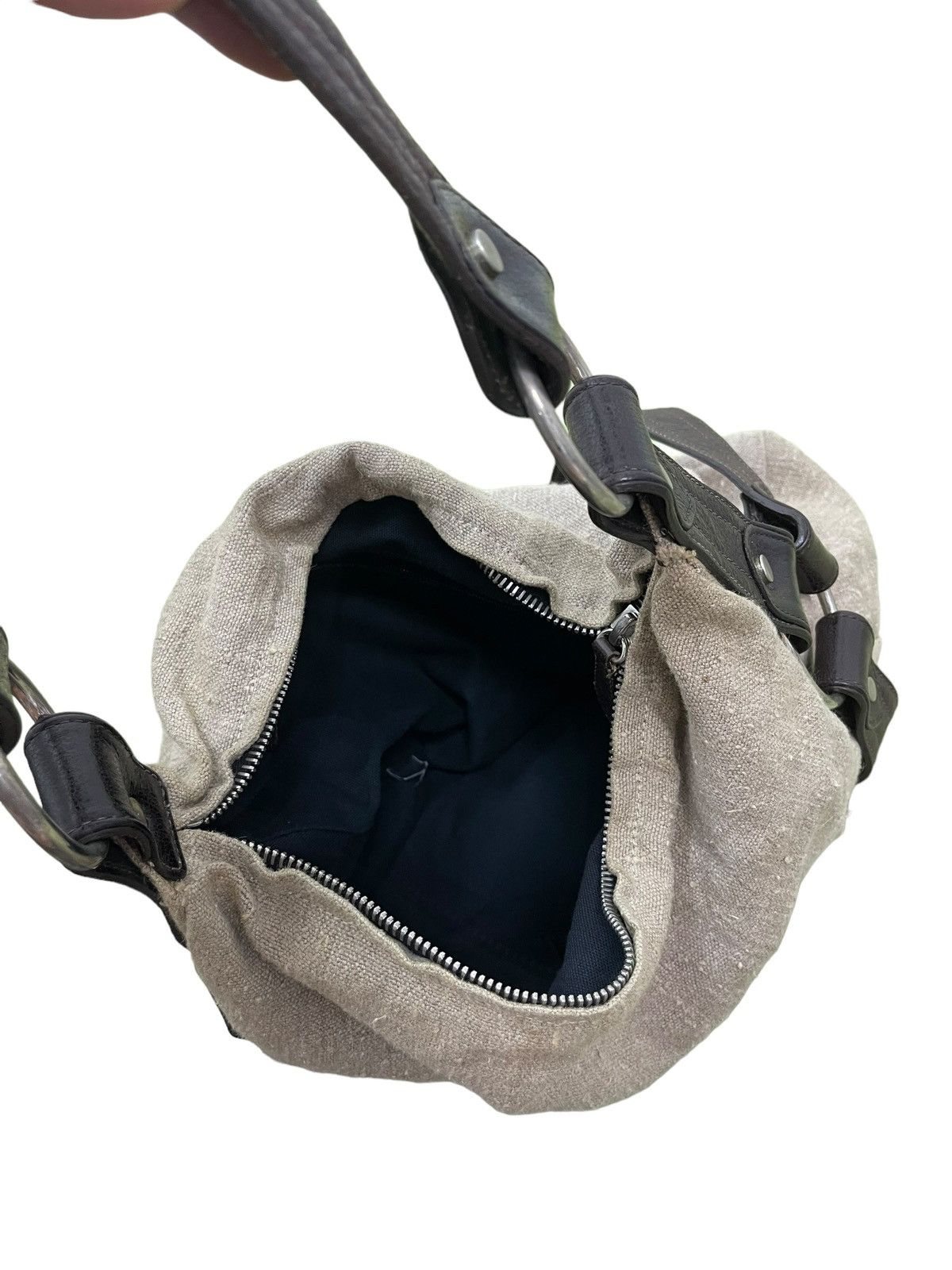 Japanese Brand Hemp Linen Leather Kale Shoulder Bag 3🟩 Size ONE SIZE - 15 Thumbnail