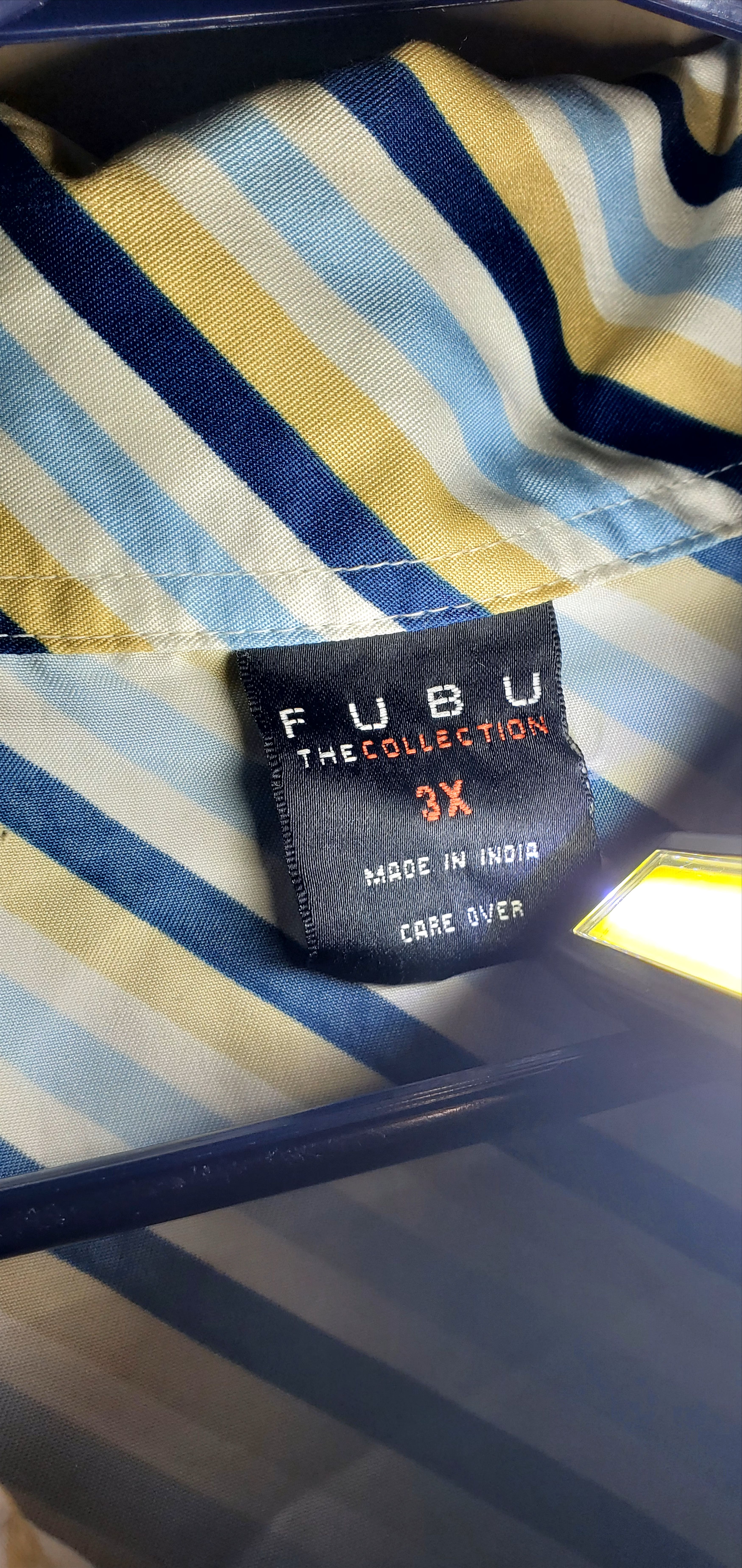 Fubu 3XL Striped Button Down Shirt Fubu x Sean John Size US XXL / EU 58 / 5 - 4 Thumbnail