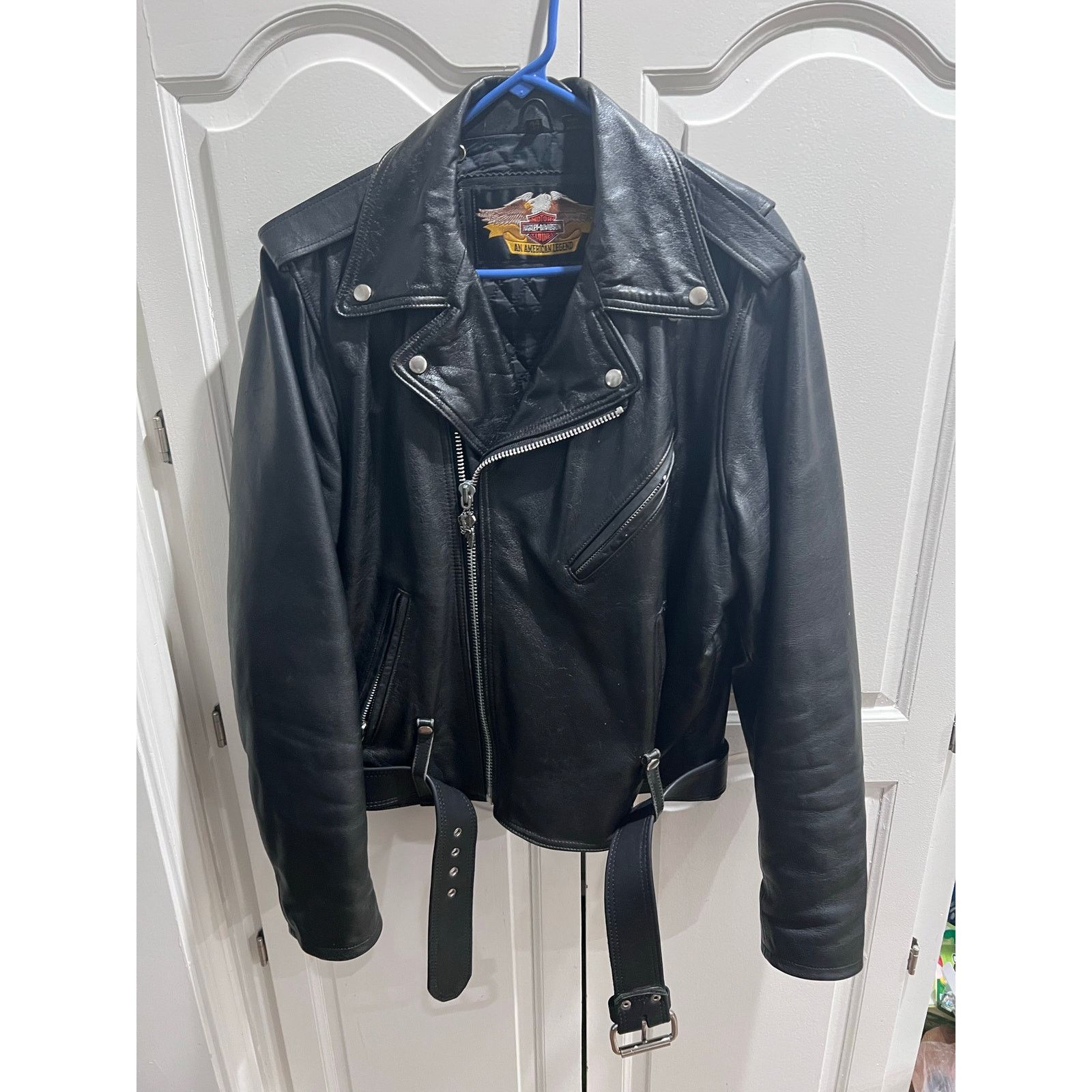 Harley Davidson Harley-Davidson Men’s Leather Jacket 44 L Black Eagle Patch Size L / US 10 / IT 46 - 9 Thumbnail