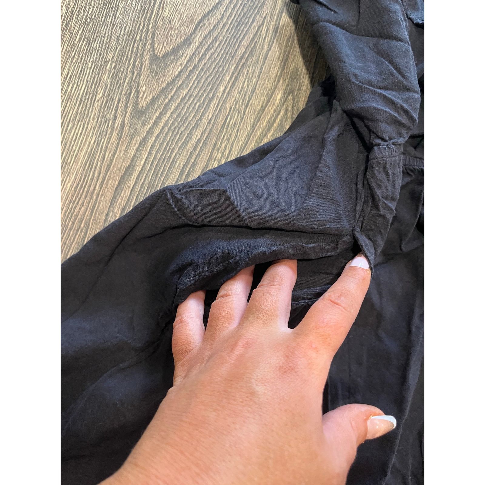 Old Navy Old Navy Mini Dress Embroidered Flutter Sleeve Black Size L Size L / US 10 / IT 46 - 5 Thumbnail
