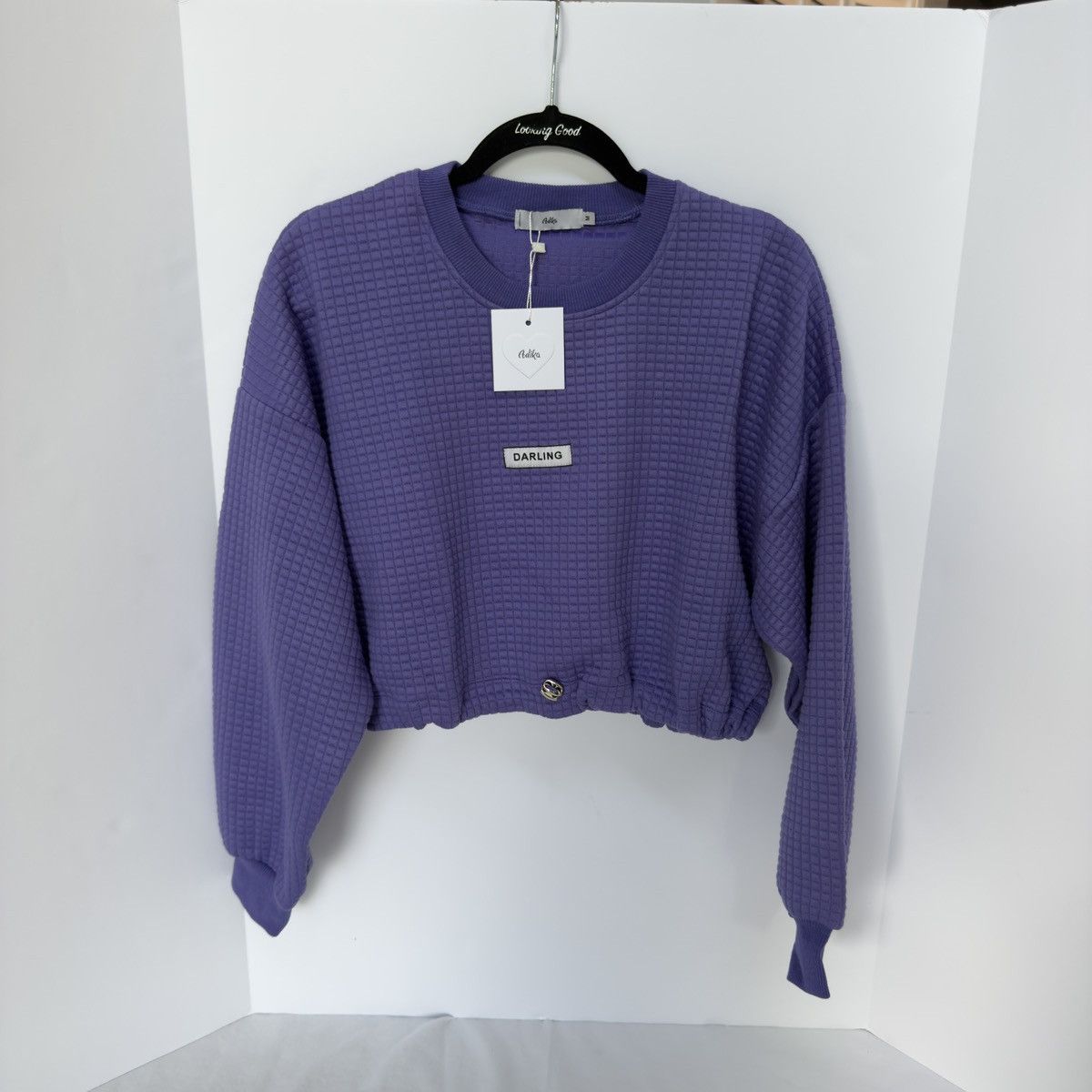 Other Adika “Darling” Waffle-Knit Cropped Sweatshirt Size M Size M / US 6-8 / IT 42-44 - 2 Thumbnail