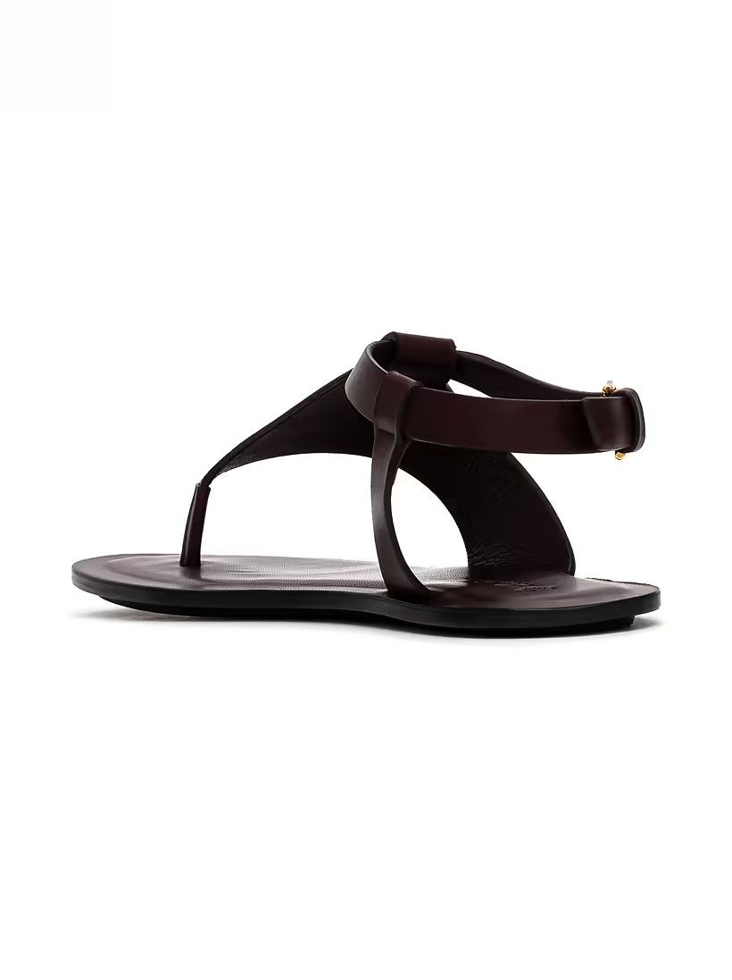Loro Piana o1srvl11e0725 Trani Leather Sandals in Brown Size US 8 / IT 38 - 3 Thumbnail