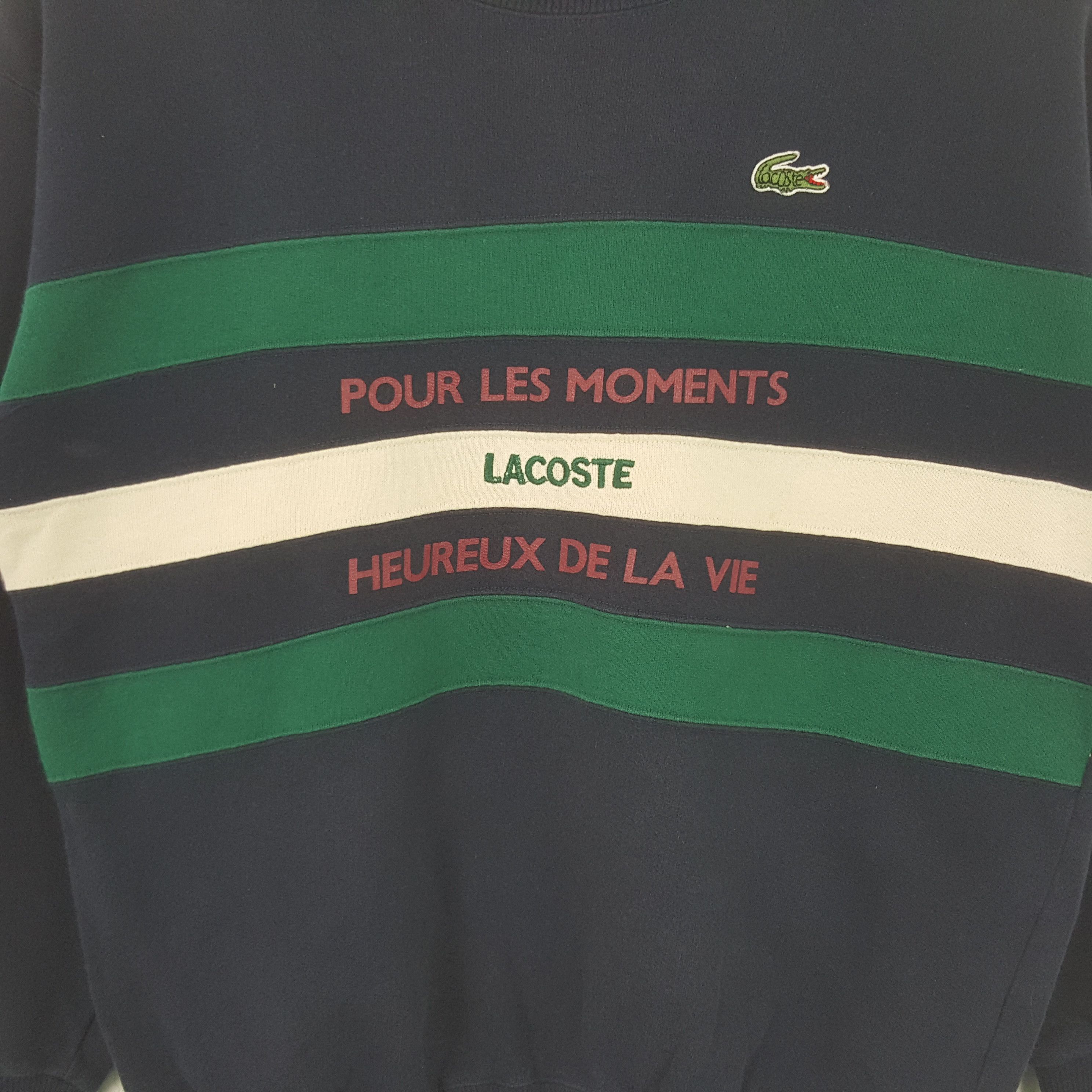 Lacoste Vintage Lacoste Designer Striped Sweatshirt RR9 Size US S / EU 44-46 / 1 - 2 Thumbnail