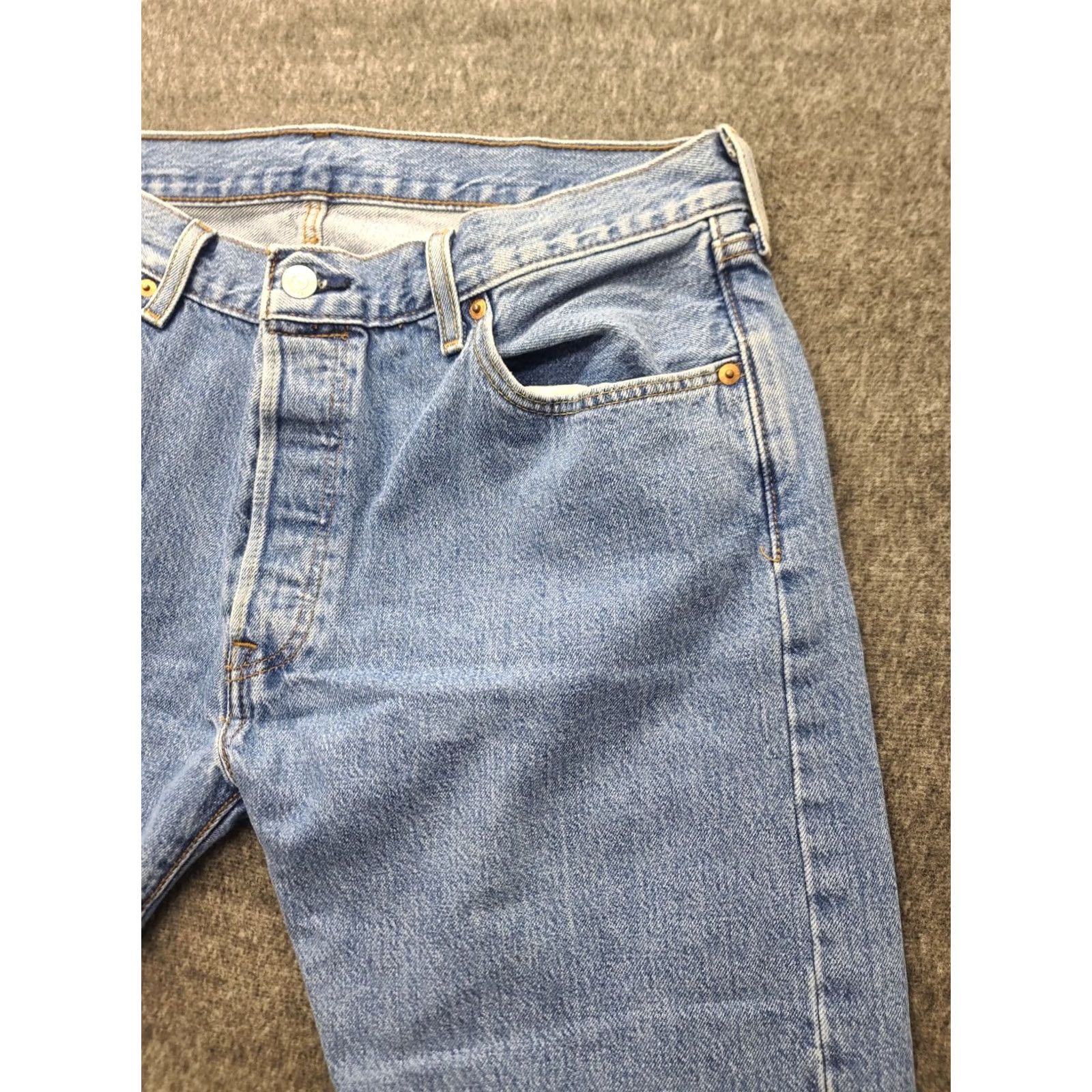 Levi's VINTAGE Levi's 501 XX Jeans Mens 35x30 Light Blue Denim Straight Button Fly 5-Pocket Classic Fit"} Size US 35 - 7 Thumbnail