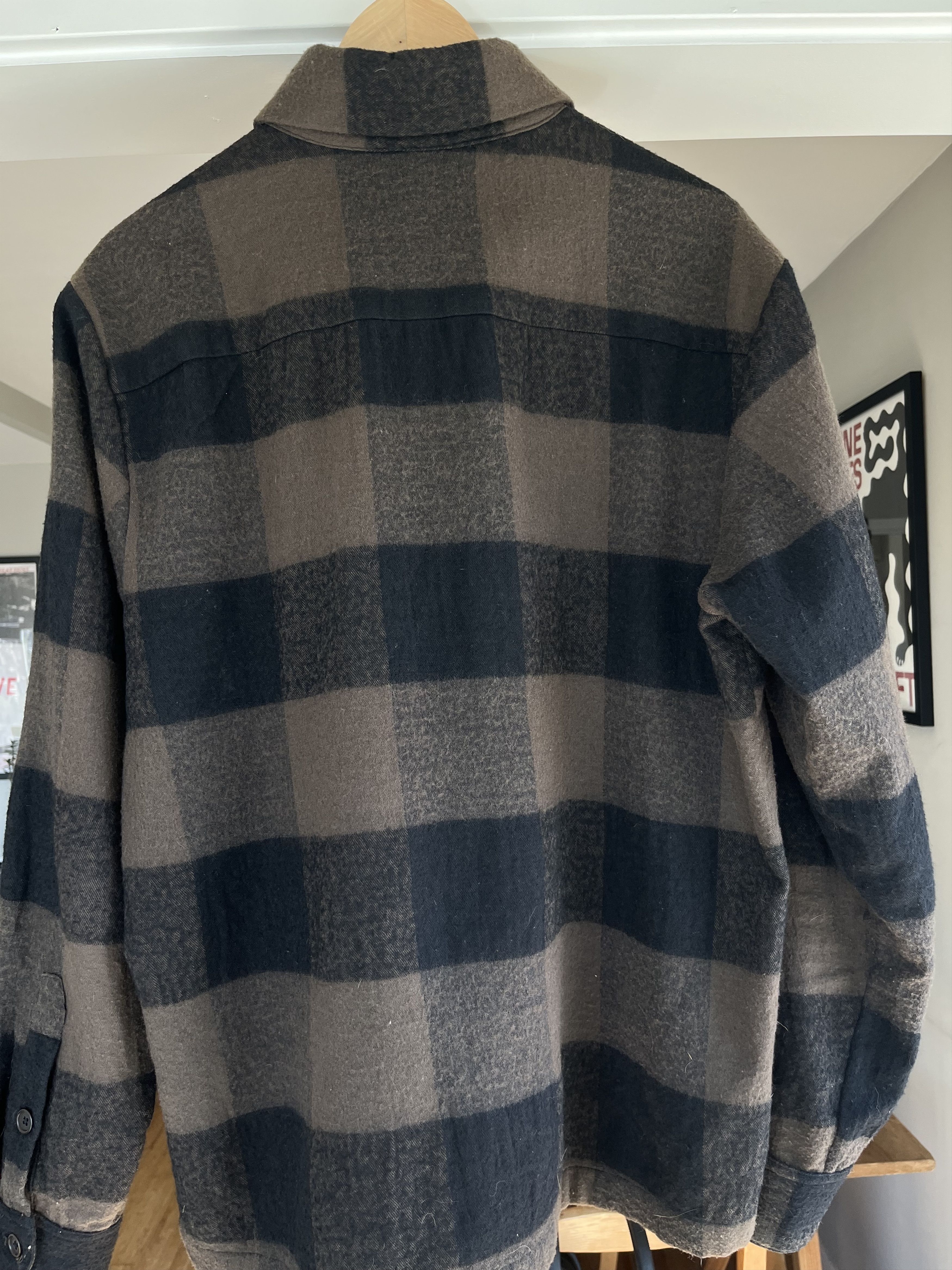 Evan Kinori Flat Hem Shirt - Brown/Black Size US M / EU 48-50 / 2 - 2 Thumbnail