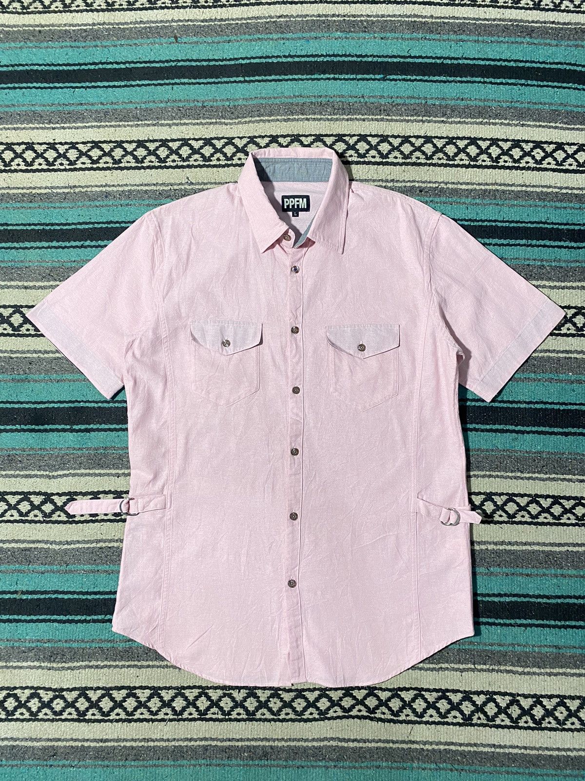 2000s PPFM - Pink Side Zipper Shirt