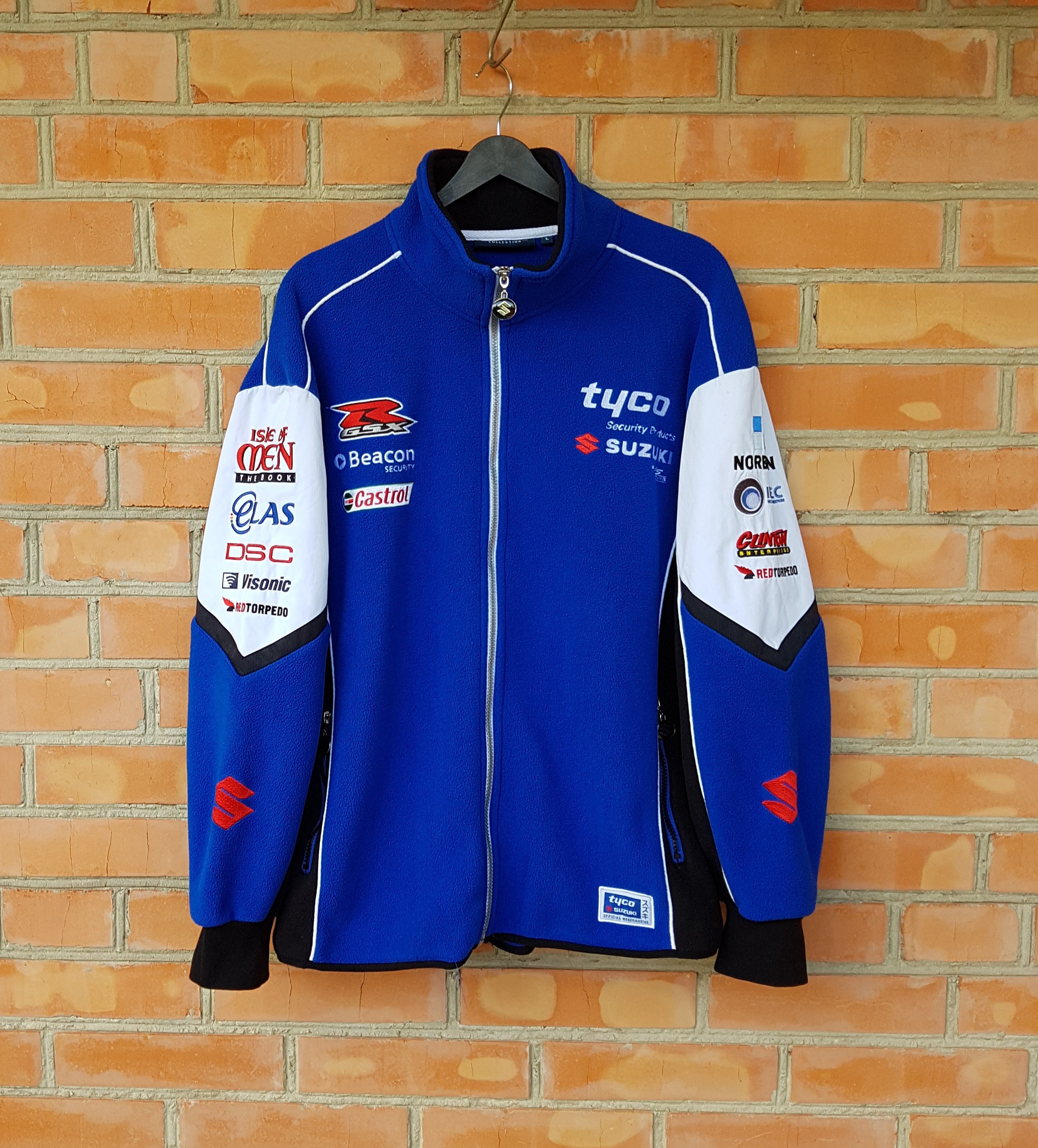 Vintage SUZUKI TYCO TEAM VINTAGE MOTO RACING FLEECE JACKET sz L Size US L / EU 52-54 / 3 - 1 Thumbnail