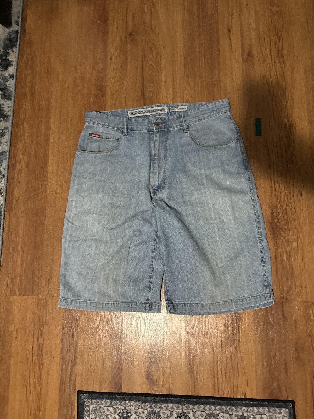 Ecko Unltd. patch work light blue foundry carpenter shorts Size US 36 / EU 52 - 1 Thumbnail