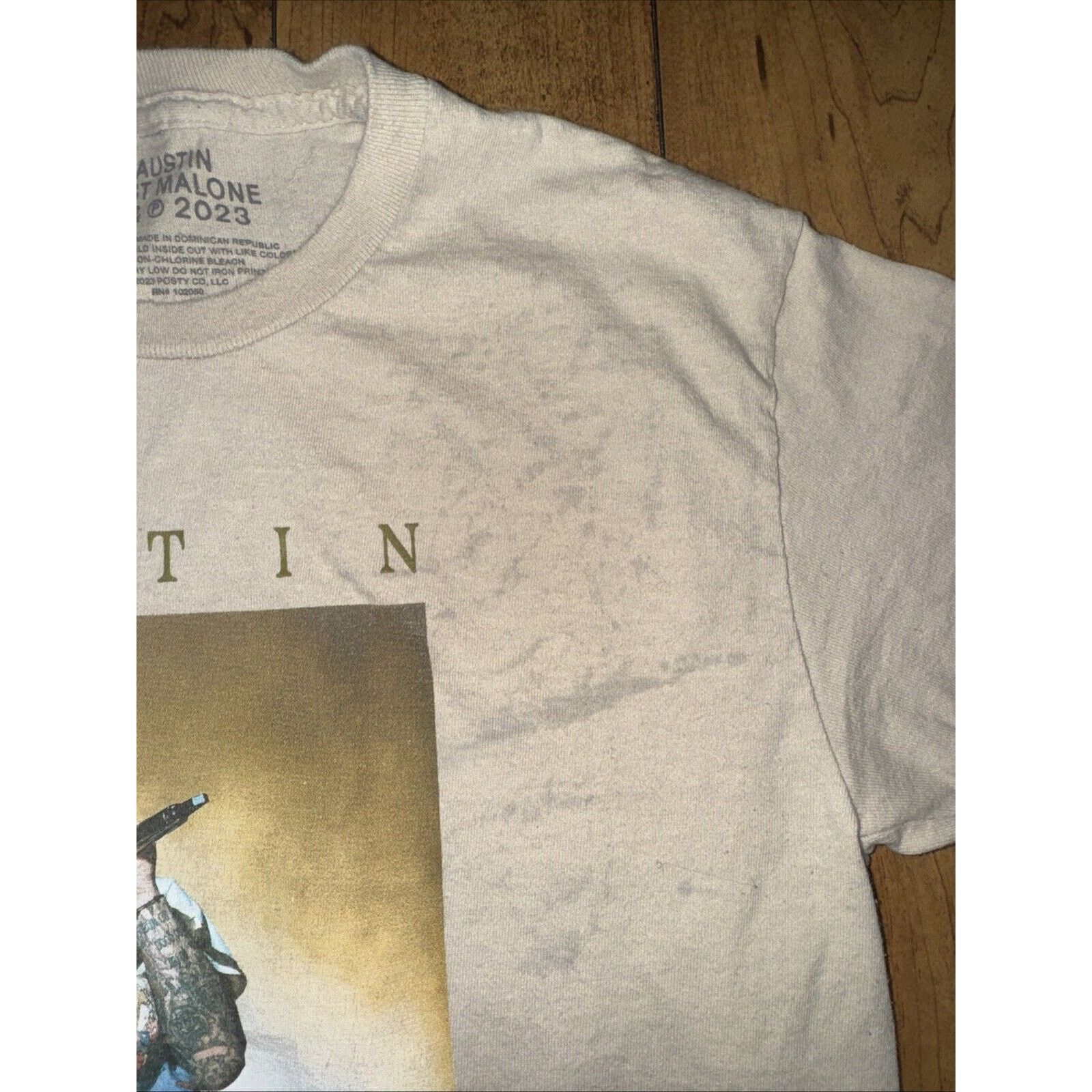 Band Tees × Rap Tees 2023 Austin Post Malone T-Shirt Tan Medium 17x25 Size US M / EU 48-50 / 2 - 3 Thumbnail