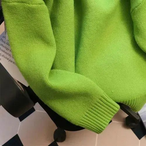 Japanese Brand Avocado green retro loose sweater Size S / US 4 / IT 40 - 4 Thumbnail