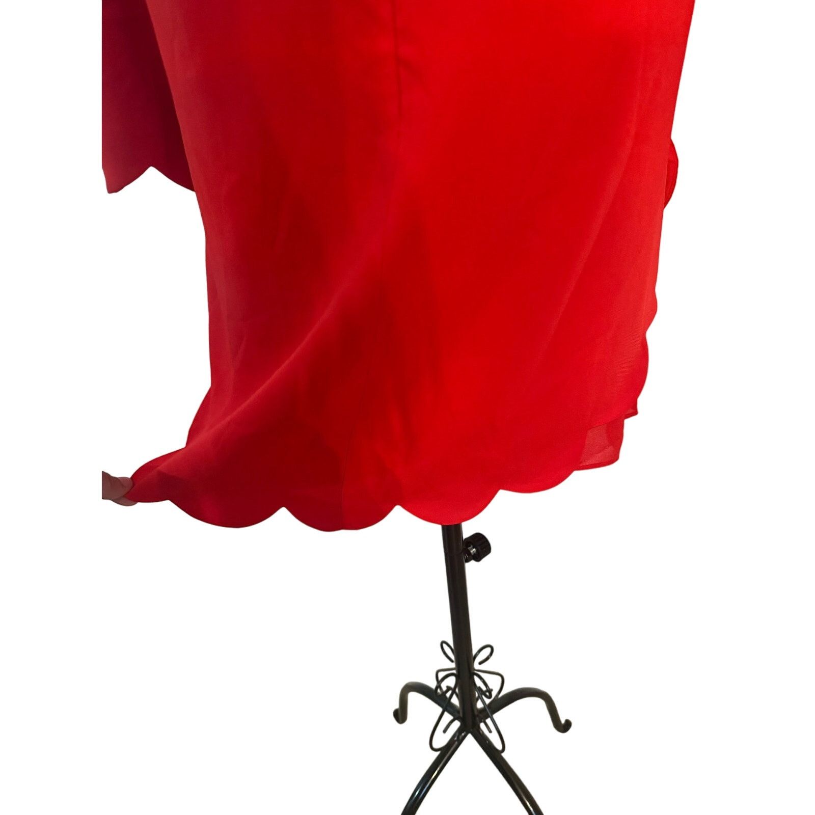 A.L.C. A.L.C Red Scalloped Mini Dress Size 8 Size M / US 6-8 / IT 42-44 - 4 Thumbnail