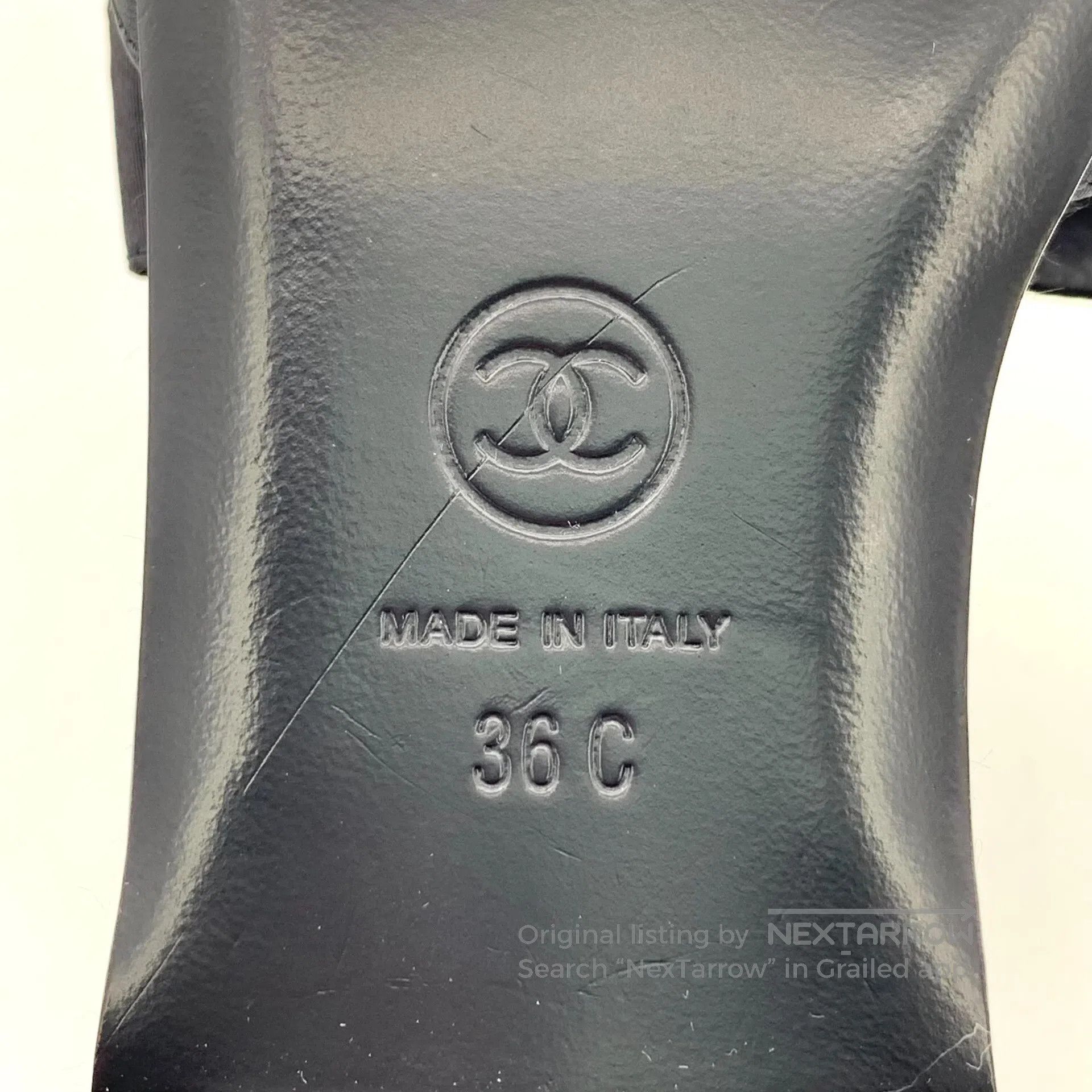 Chanel Chanel Black Logo Marked Bow Tie Casual Flat Slippers| Size US 5.5 / IT 35.5 - 6 Thumbnail