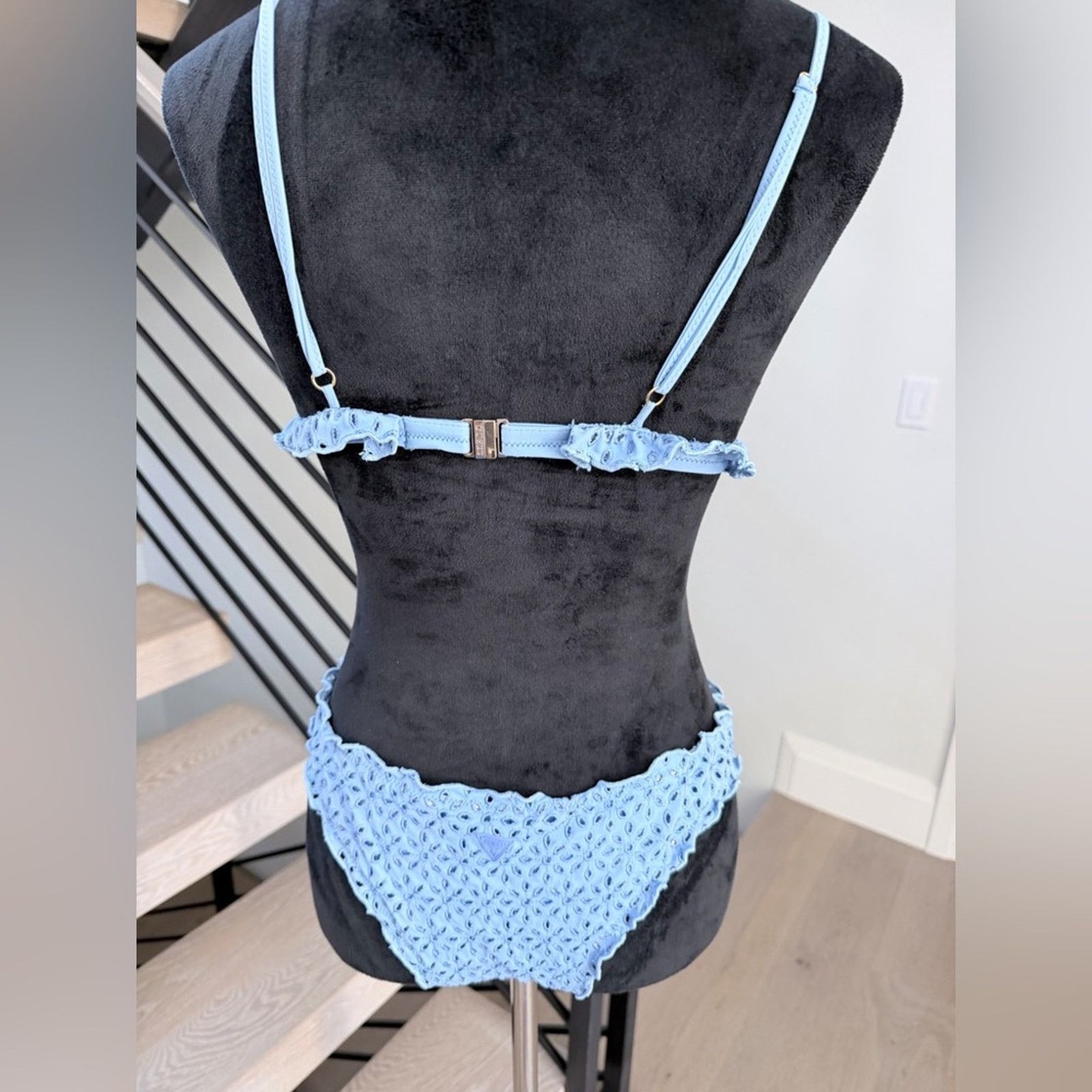 Guess New Guess Blue Bikini Swimwear Swimsuit 2 piece Set size S Size ONE SIZE - 6 Thumbnail