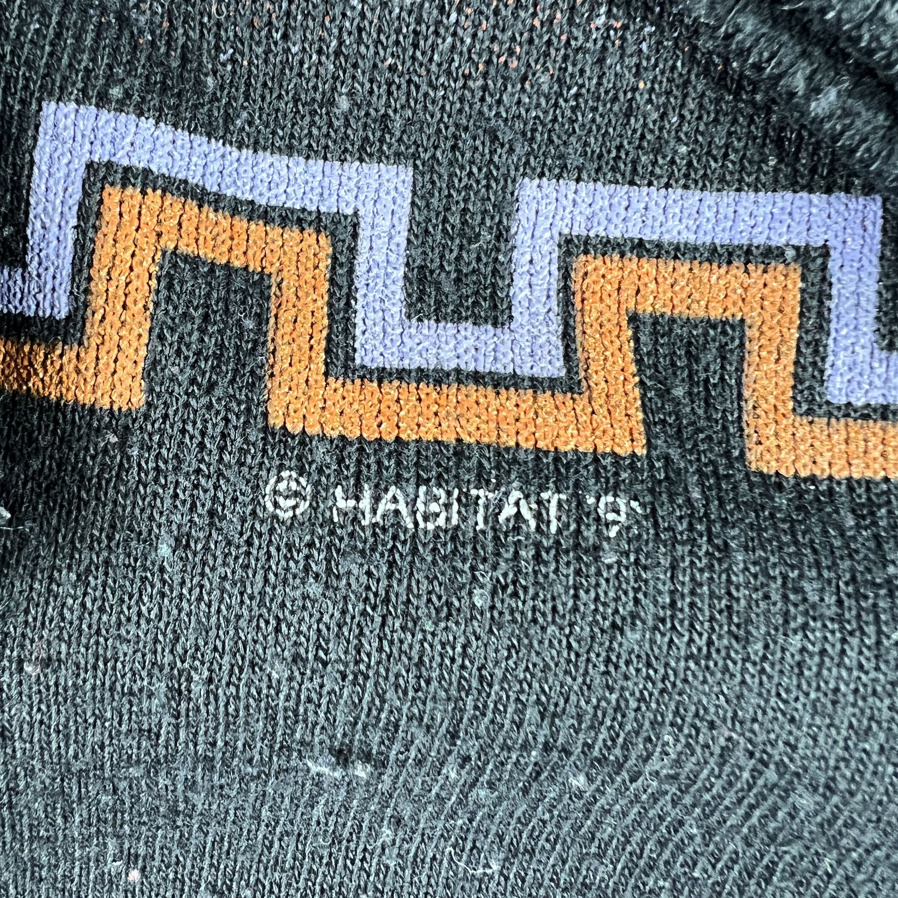 Habitat VTG Indigenous Native Sweatshirt Black Wrap Around Crewneck Size US S / EU 44-46 / 1 - 6 Thumbnail