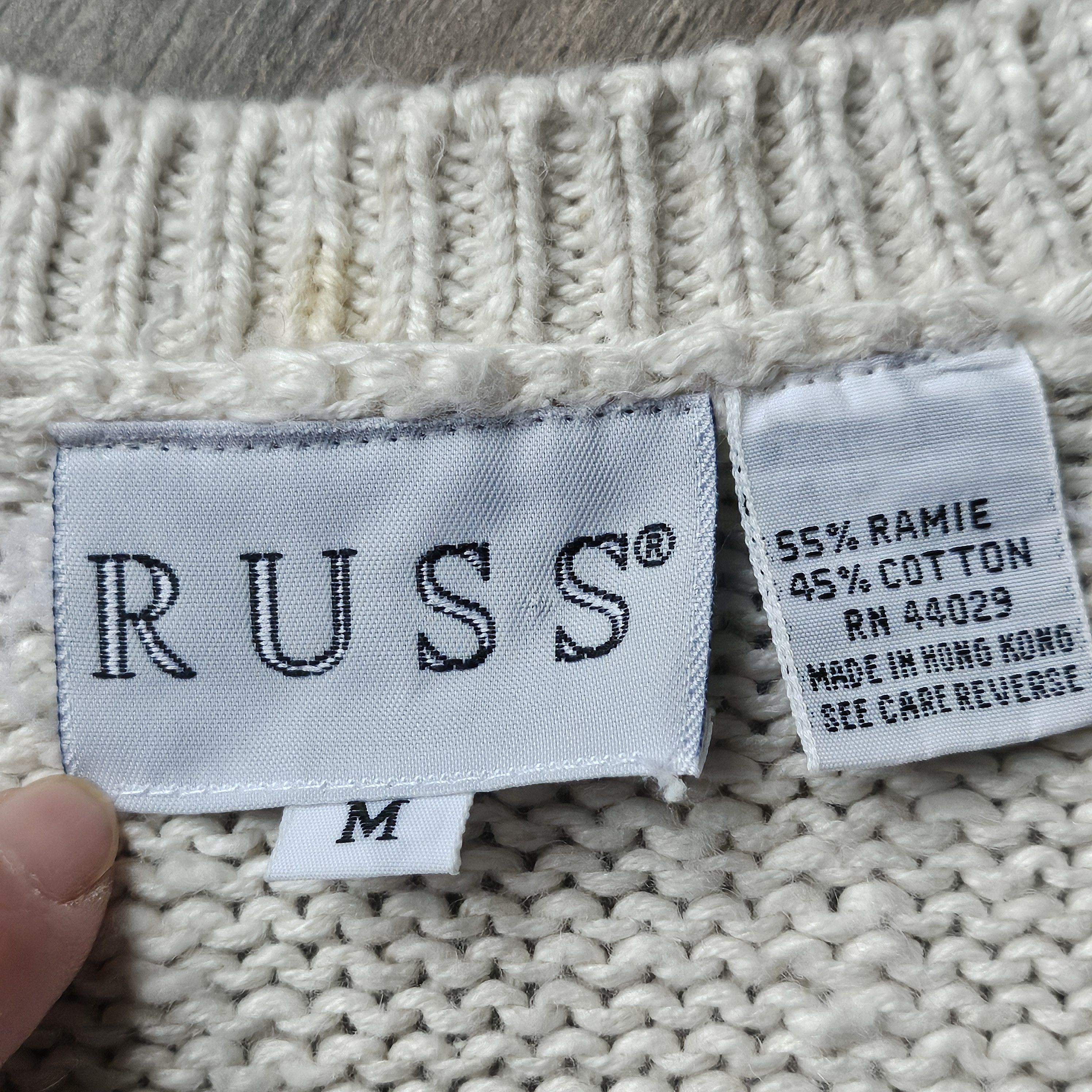 Vintage Vintage 80's Russ Studio Cable Knit Vest Size M / US 6-8 / IT 42-44 - 5 Thumbnail