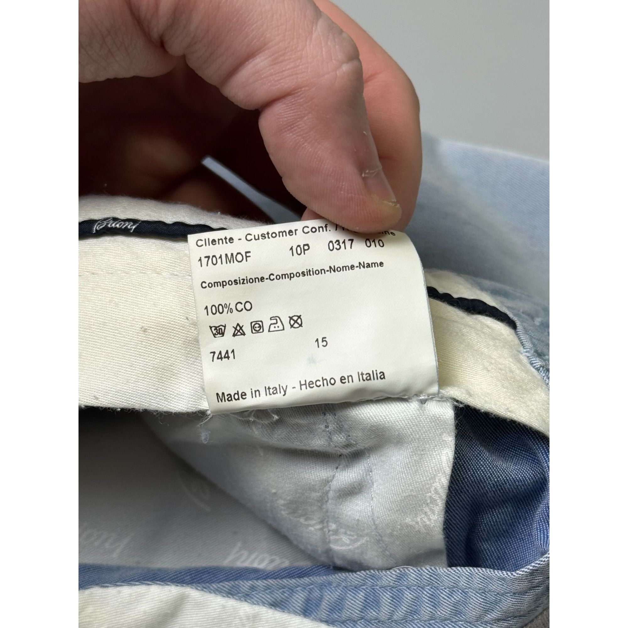 Brioni Brioni Stelvio Straight Cut Light Denim Jeans Pants (Y1143) Size US 34 / EU 50 - 10 Thumbnail
