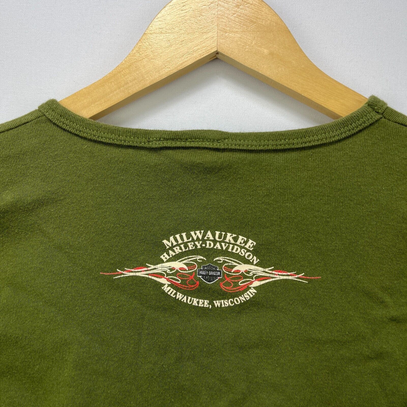 Vintage Vintage Y2K HarleyDavidson Shirt Womens Large Slim Tight Fit Size L / US 10 / IT 46 - 8 Thumbnail