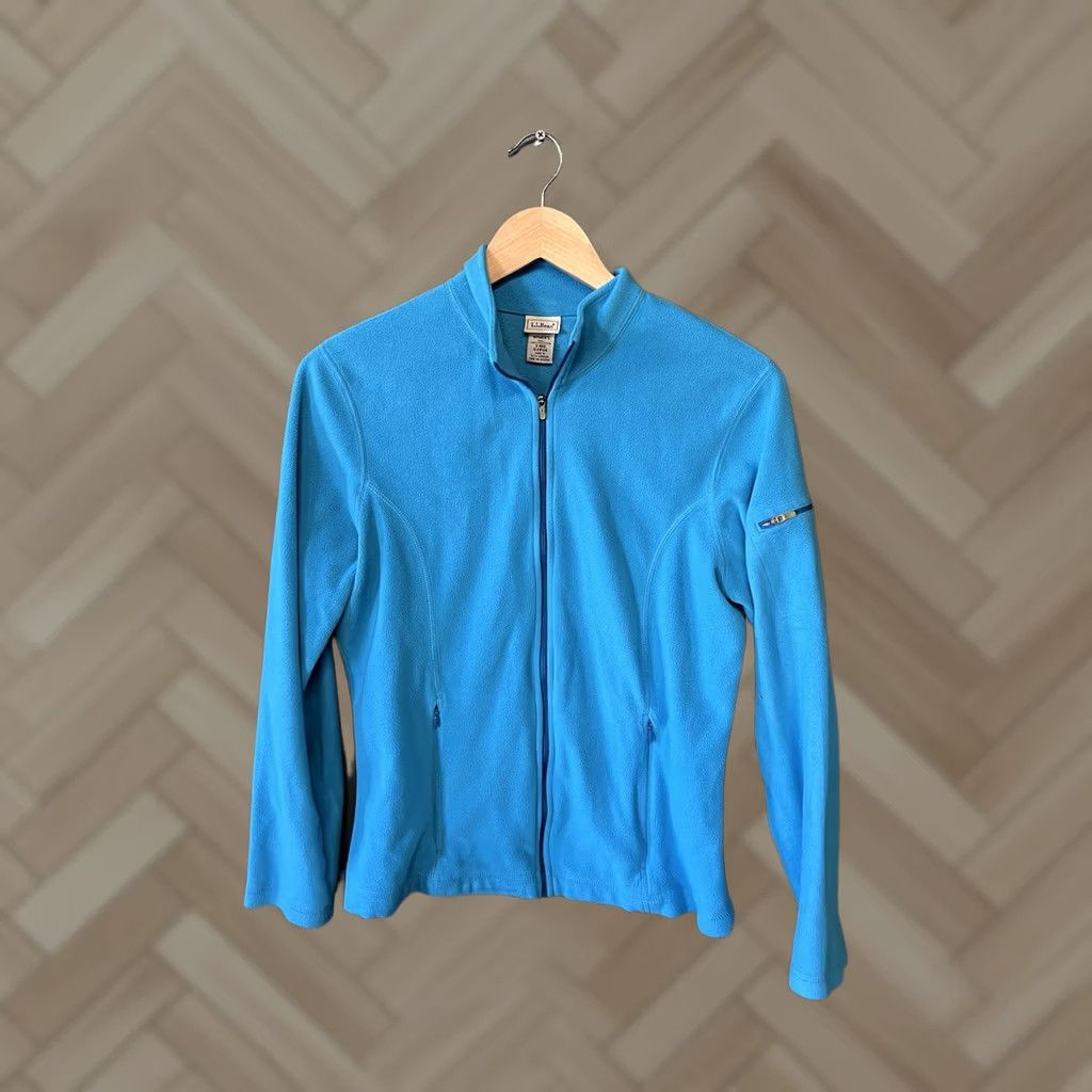 Vintage L.L. Bean Sweater Full Zip Fleece Mock Neck Women Blues Blue S Size Small Shirt Womens Size S / US 4 / IT 40 - 1 Thumbnail