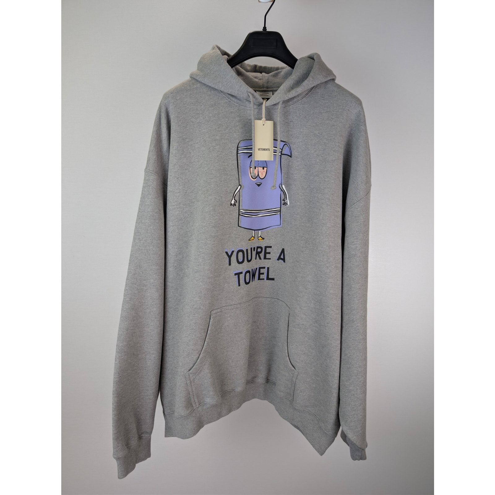 Vetements o1rshd1 Oversized Graphic-Print Hoodie in Grey Size US XL / EU 56 / 4 - 9 Thumbnail
