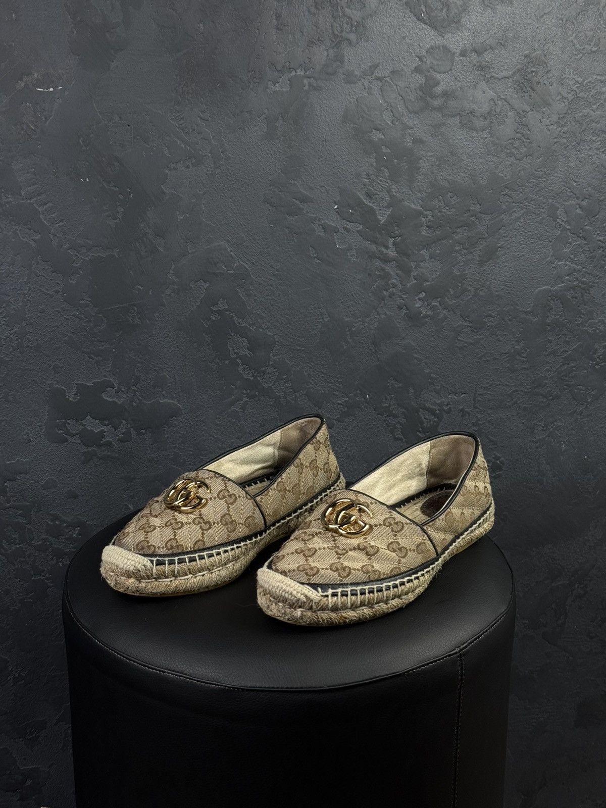 Gucci Gucci GG Supreme Canvas Monogram Espadrille Flats Slip Ons Size US 6 / IT 36 - 1 Thumbnail