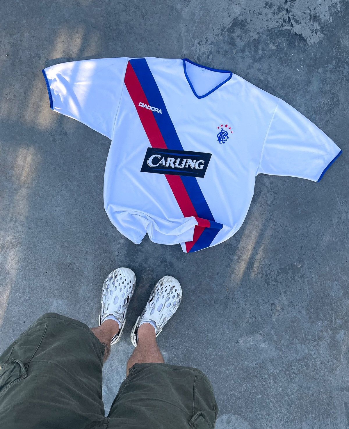 Diadora Vintage Glasgow Rangers Y2K Soccer Jersey Football Blokecore Size US L / EU 52-54 / 3 - 4 Thumbnail