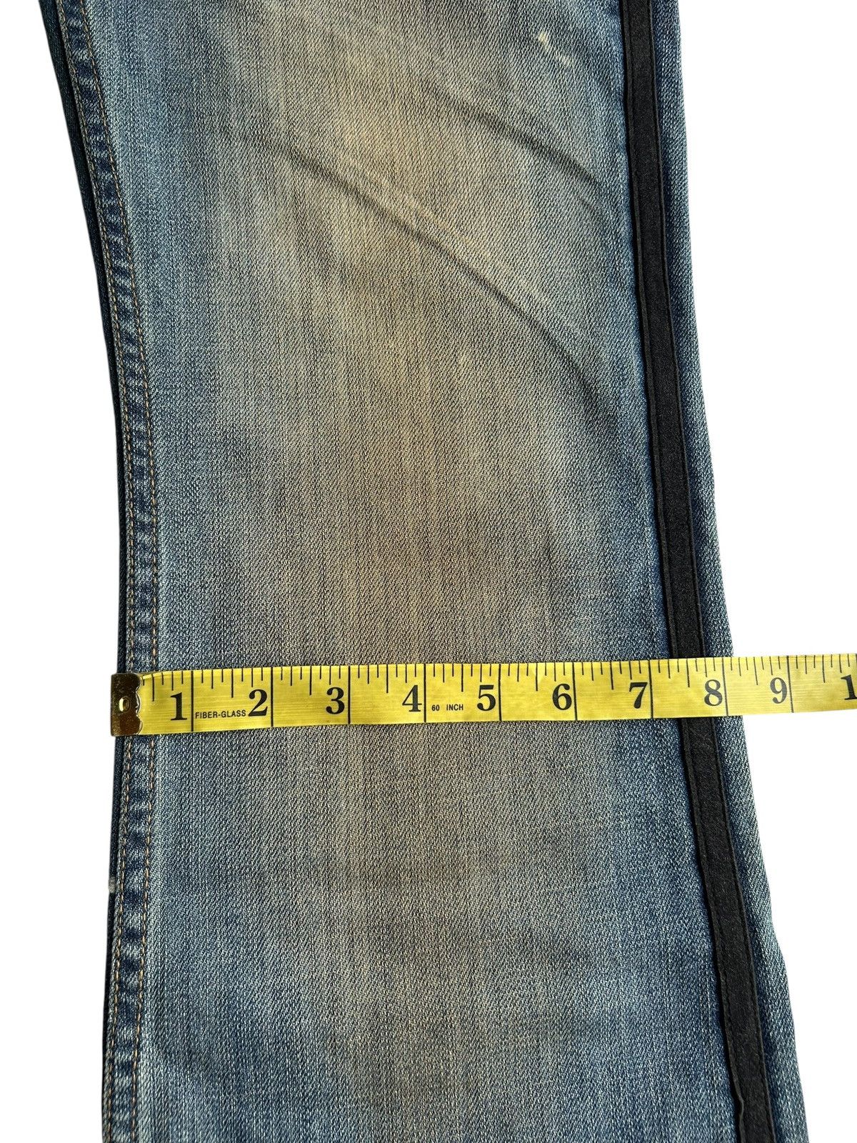 If Six Was Nine FLARE🔥 Xfrm Japanese Punk Bondage Rusty Faded Denim Jeans ☠️🎌 Size US 30 / EU 46 - 23 Thumbnail