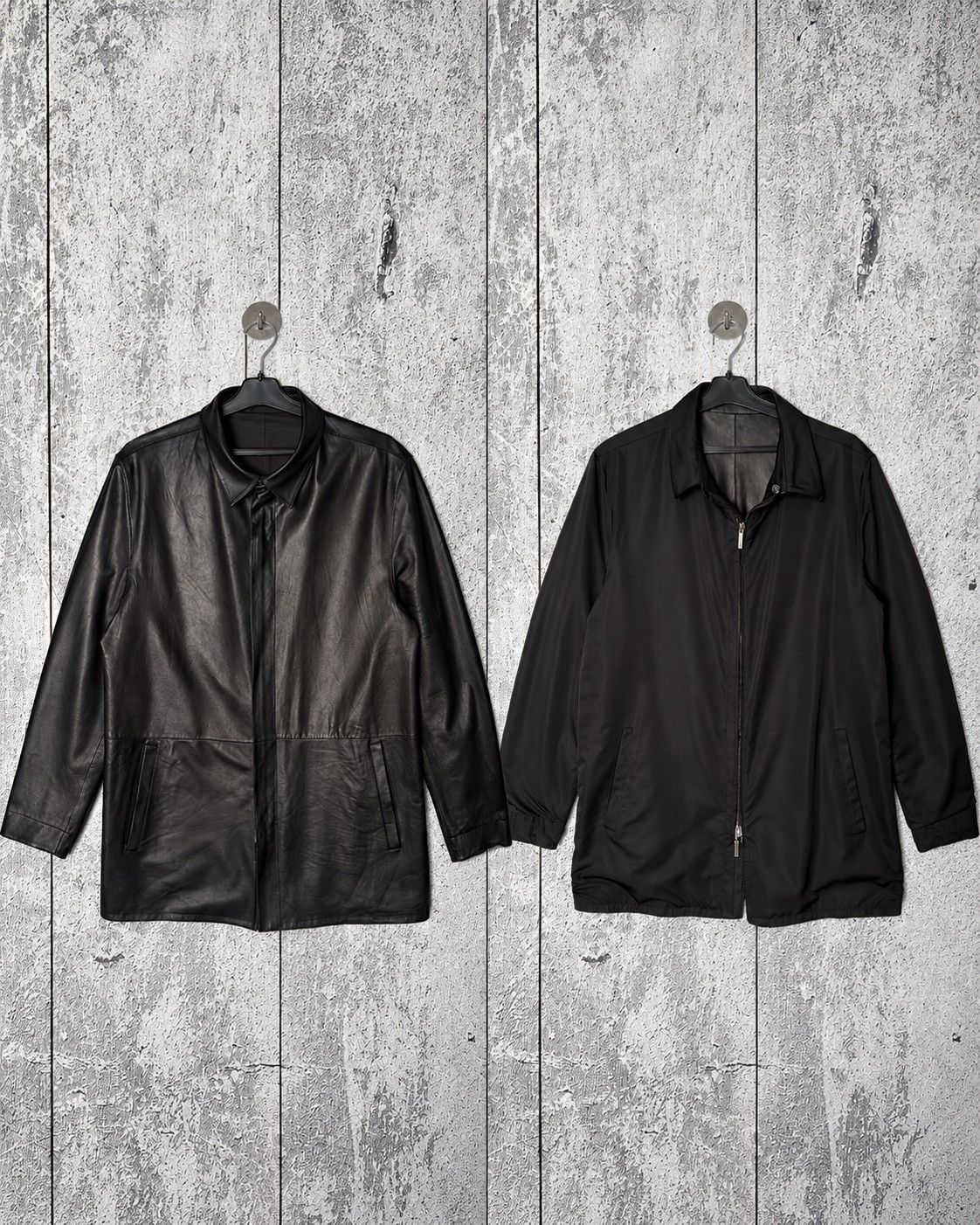 Ermenegildo Zegna Ermenegildo Zegna Mens Reversible Leather Zip-Up Coat Jacket Size US L / EU 52-54 / 3 - 1 Thumbnail