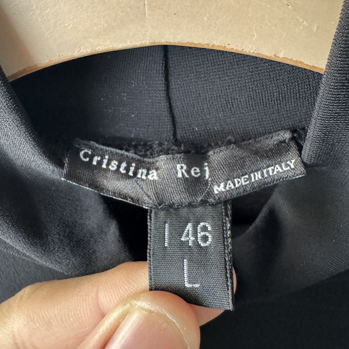If Six Was Nine Christina Rej Black Cross Oval Beaded Polyester Jersey Size L / US 10 / IT 46 - 7 Thumbnail
