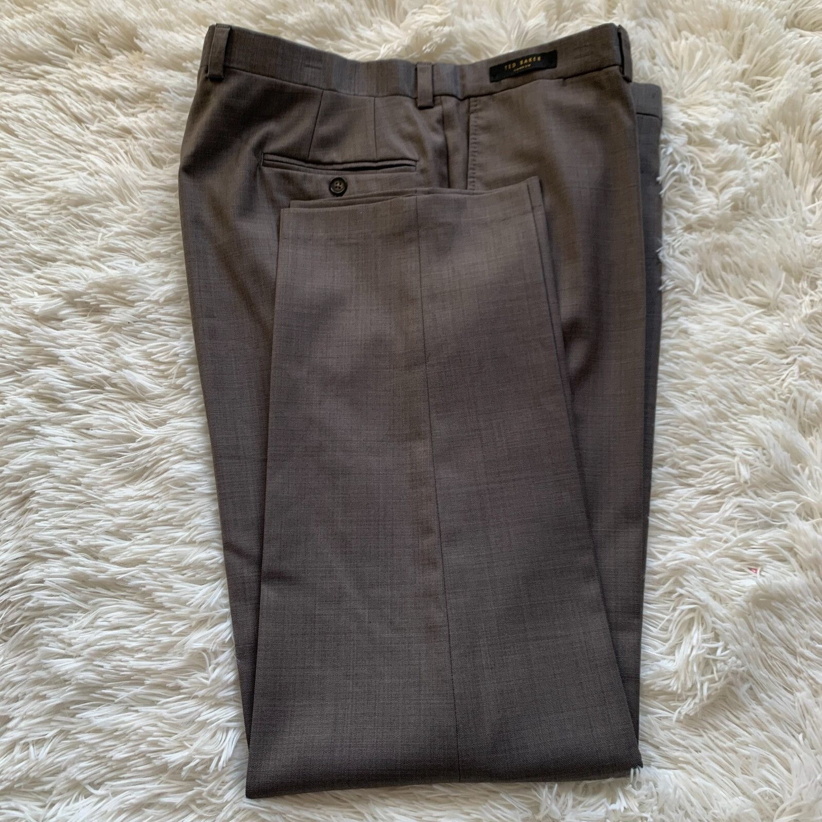 Ted Baker Ted Baker London Jefferson Pant Flat Front Wool Dress Pants Size 38R - 6 Thumbnail