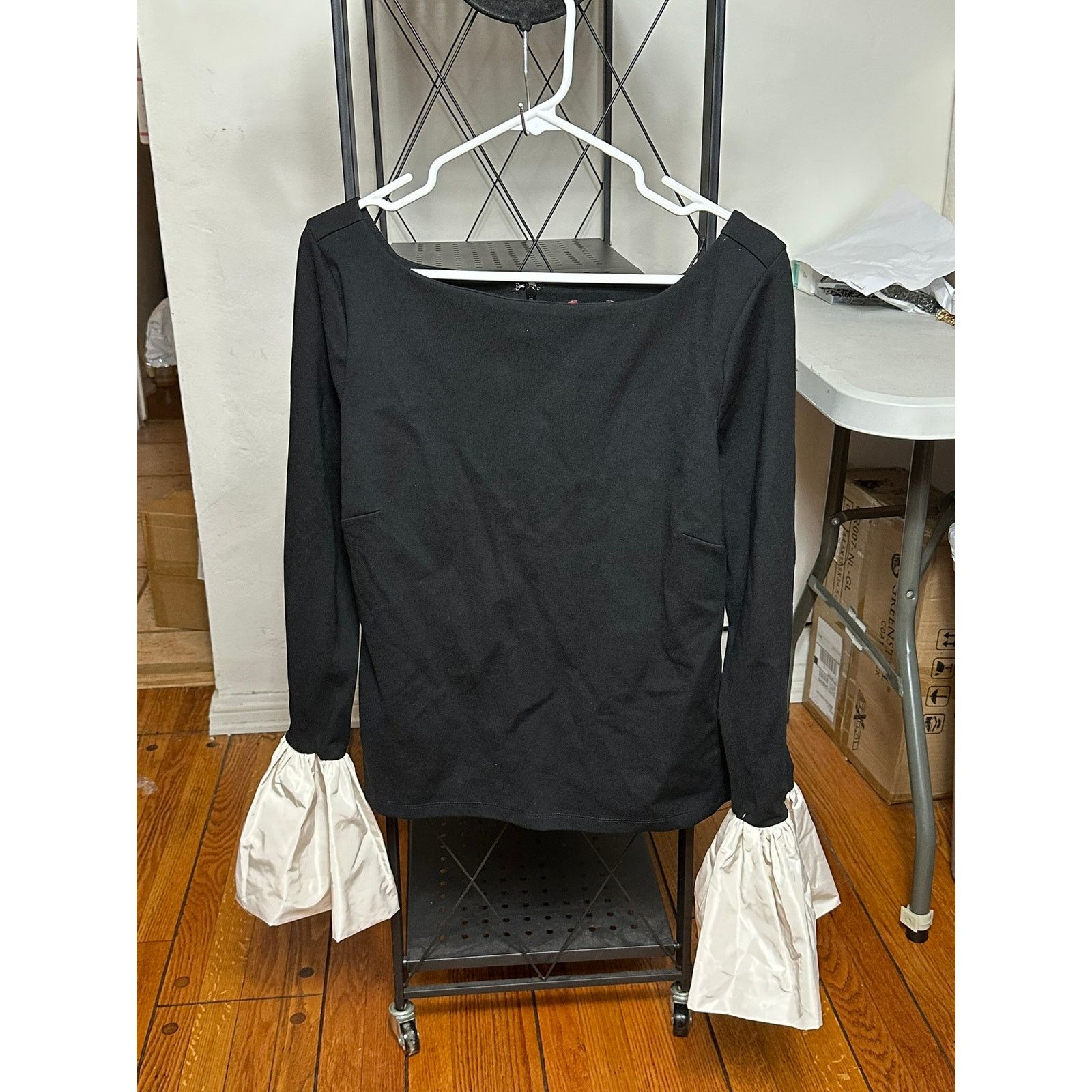 Staud STAUD Paige Top Black Ivory L Size L / US 10 / IT 46 - 1 Thumbnail