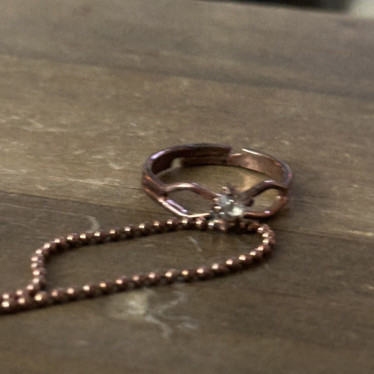Other Copper tone woven hand/slave bracelet with ring Size ONE SIZE - 4 Thumbnail