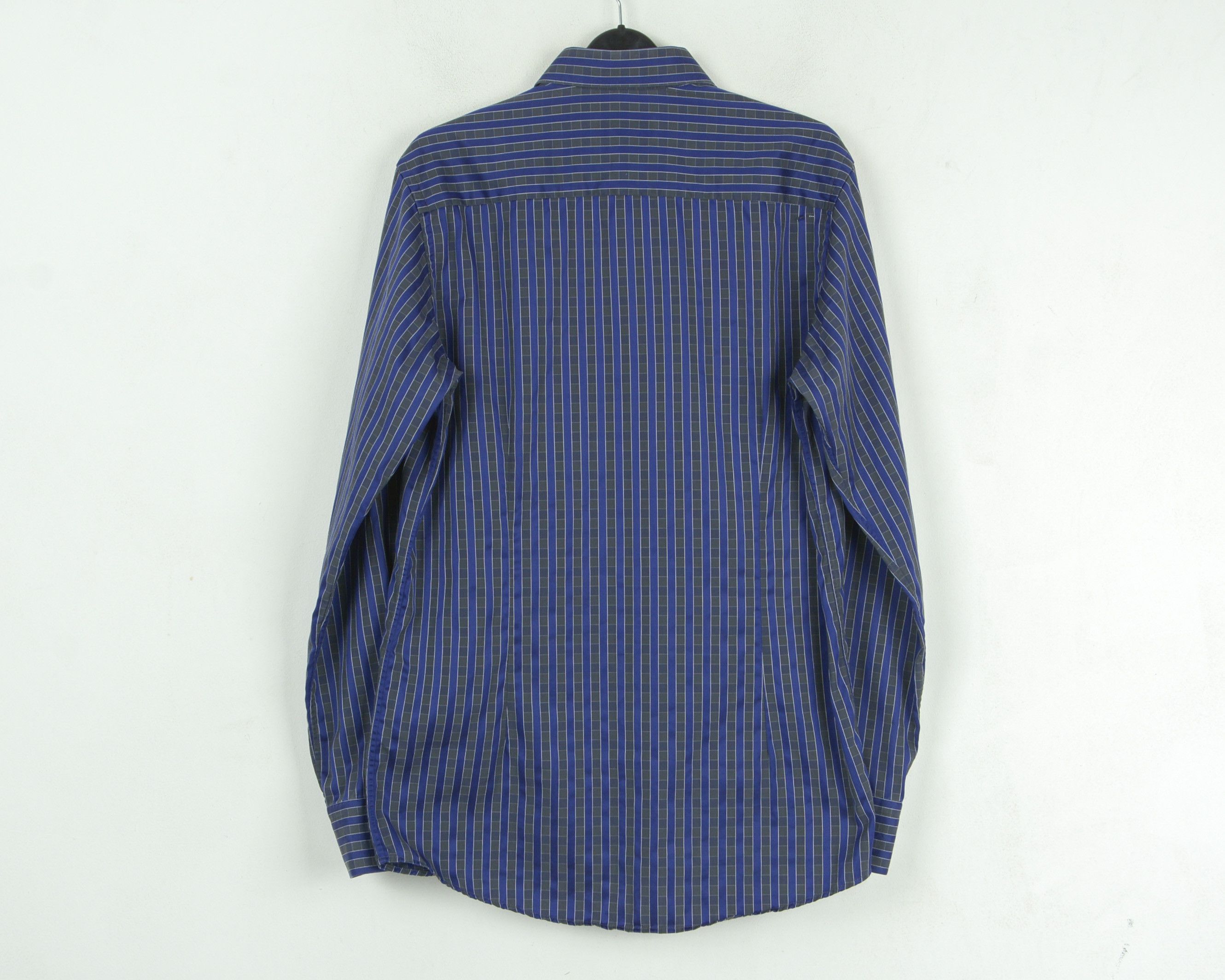 Eton 15" 38 Contemporary Fit Button Up Over Shirt Formal Striped Size 38R - 4 Thumbnail