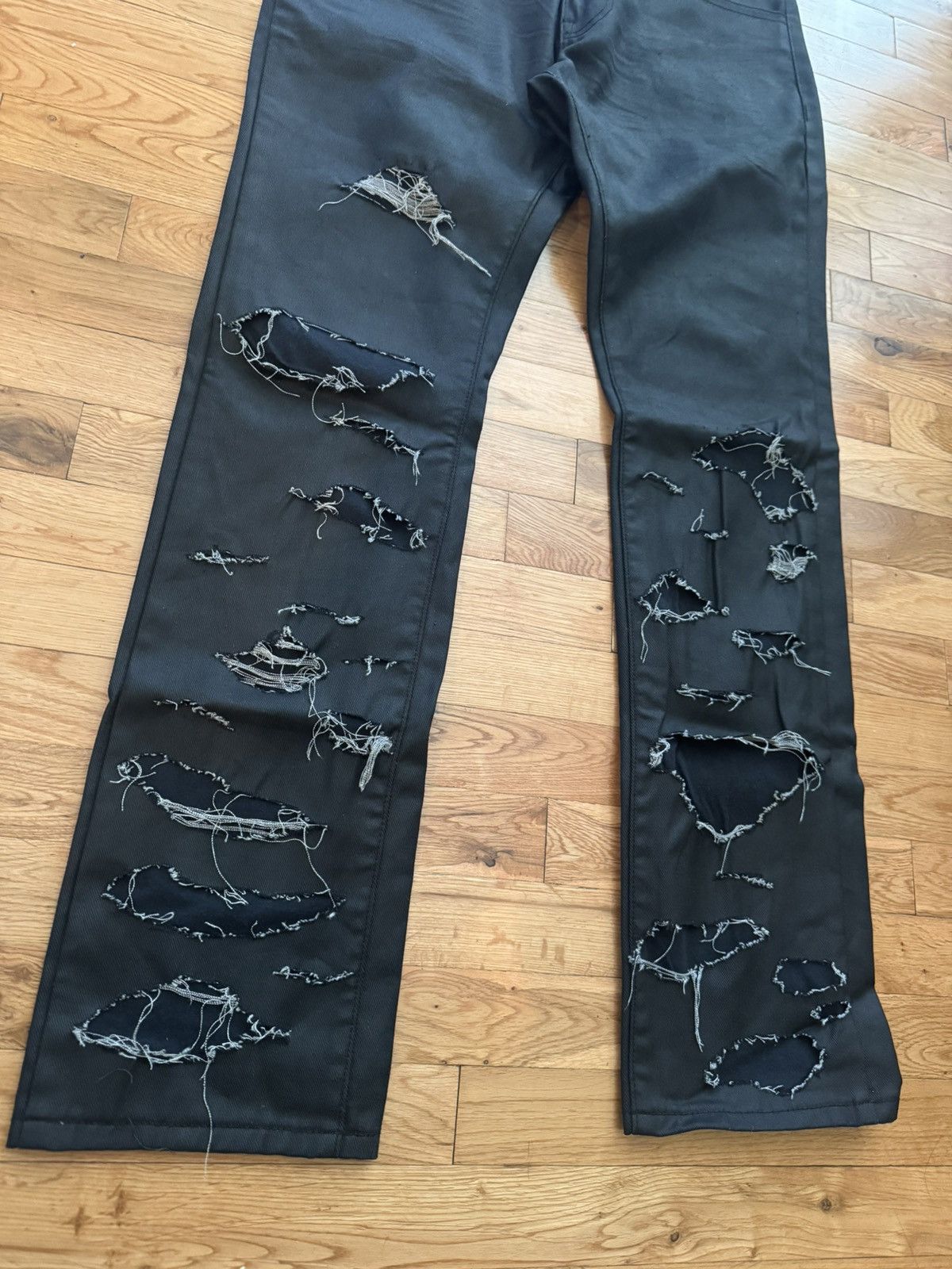 Other black wax distressed jeans Size US 34 / EU 50 - 2 Thumbnail