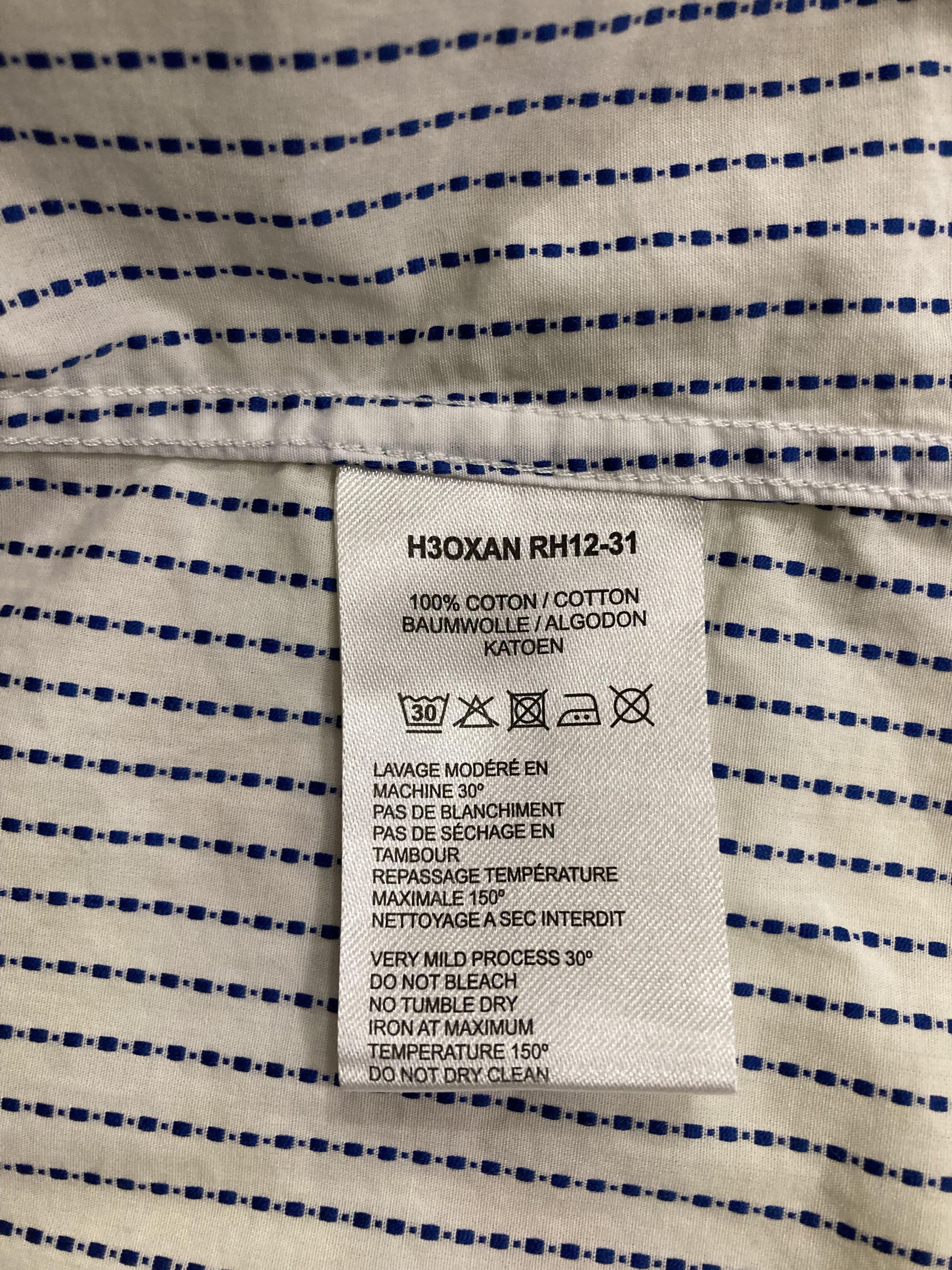 De Fursac Vintage De Fursac Designer Long Sleeve Blue Striped Shirt Size US XL / EU 56 / 4 - 6 Thumbnail