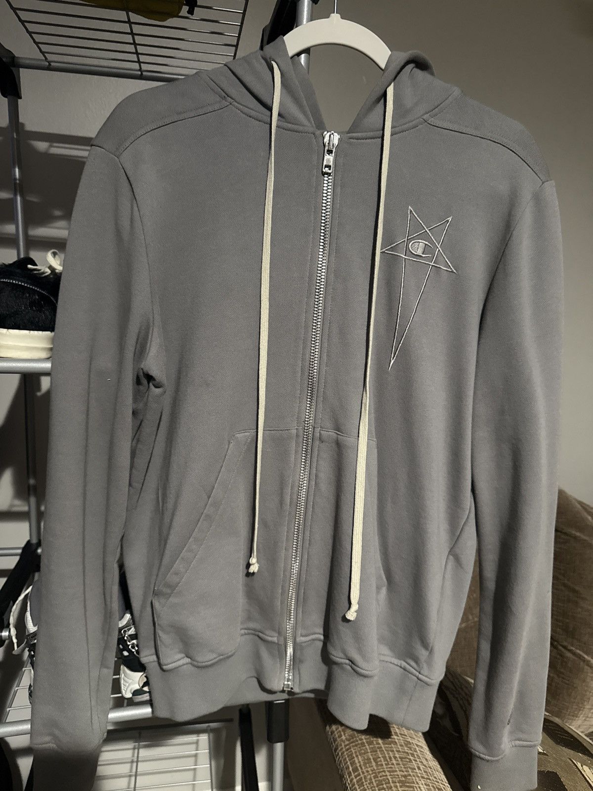 Champion × Stussy × Vintage Stussy x champion washed zip up hoodie
