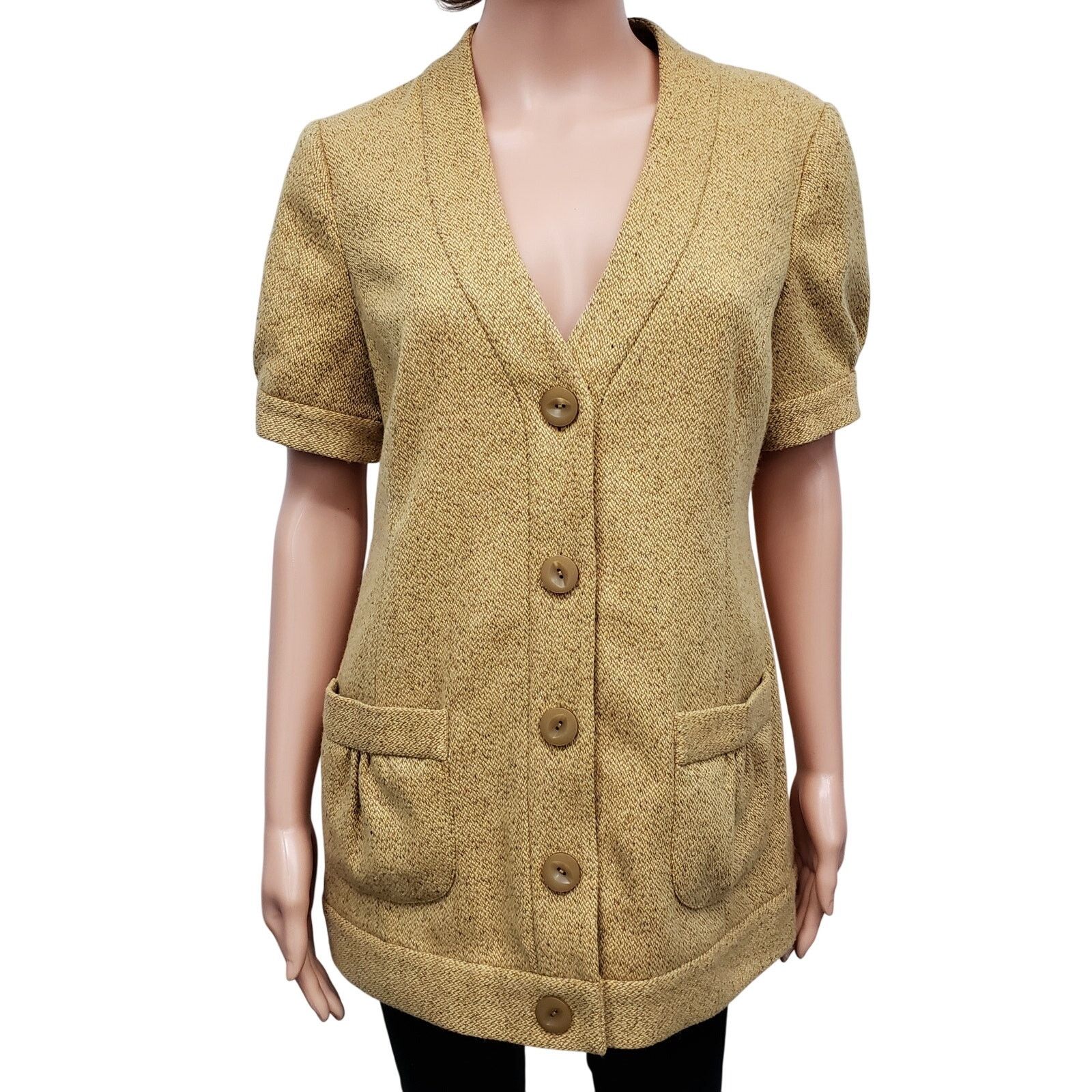 Anthropologie NWT $148 Anthropologie Tabitha Tweed Blazer Cardigan Jacket Size M / US 6-8 / IT 42-44 - 3 Thumbnail