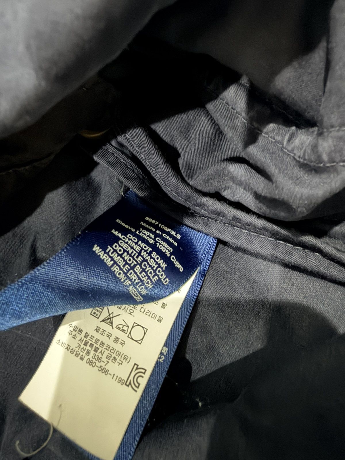 Polo Ralph Lauren Polo Ralph Lauren single-breasted cotton blazer in navy blue Size 36R - 4 Thumbnail