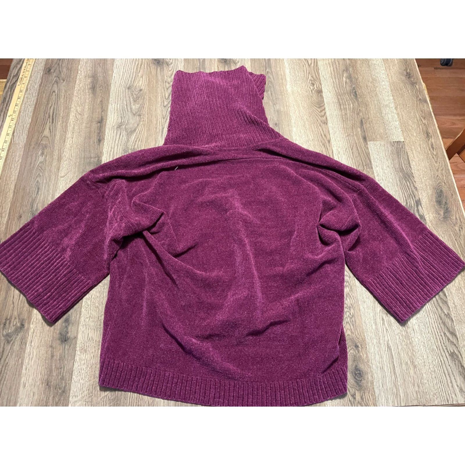 Vintage Moda International Sweater Women's Size Medium Purple Turtleneck Pullover Casual Pullover Knit Long Sleeve Solid Fall Spring Summer Womens Size M / US 6-8 / IT 42-44 - 2 Thumbnail