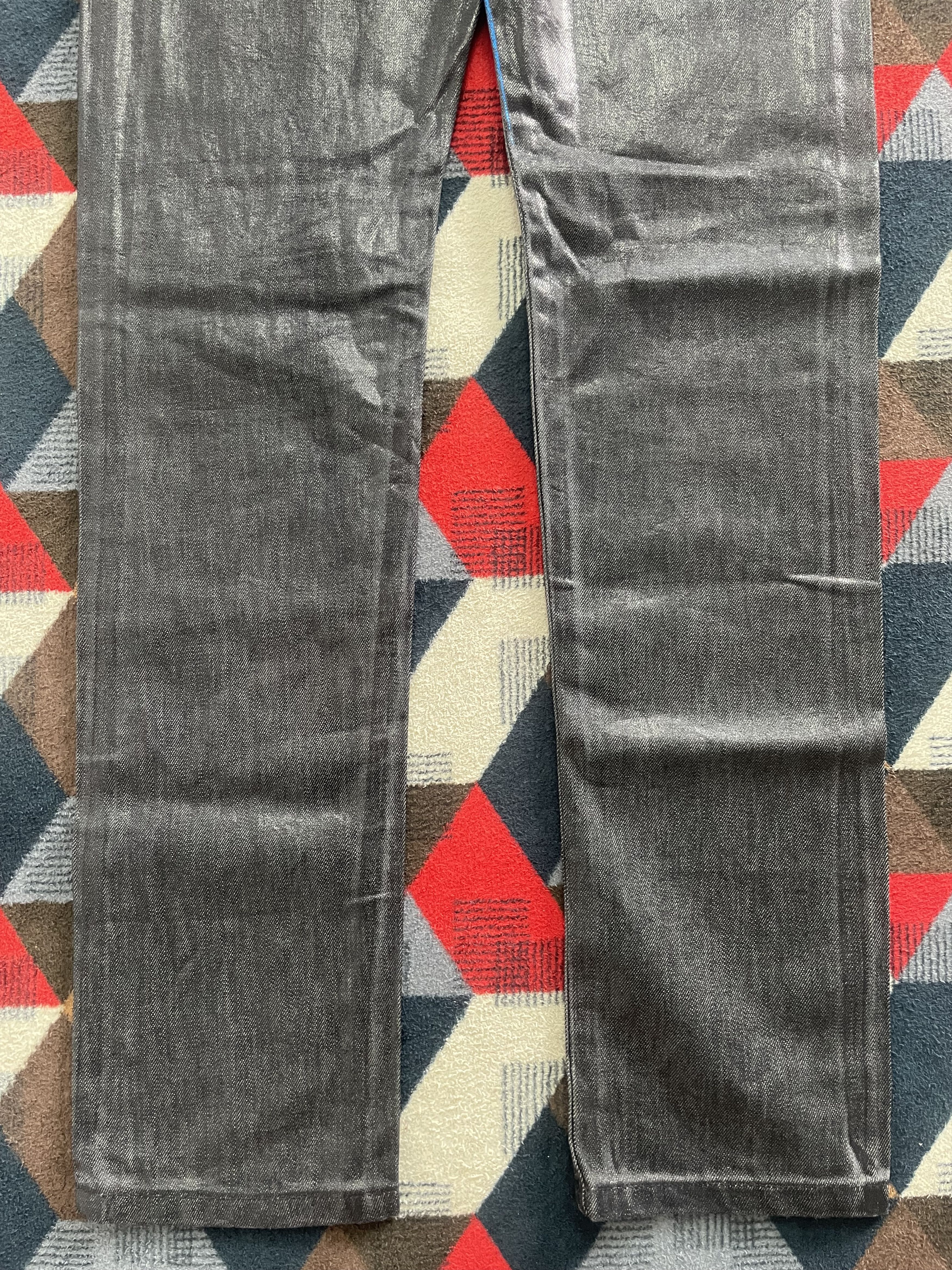 Raf Simons Raf Simons Waxed Coated Blue Painted Denim Size US 32 / EU 48 - 6 Thumbnail