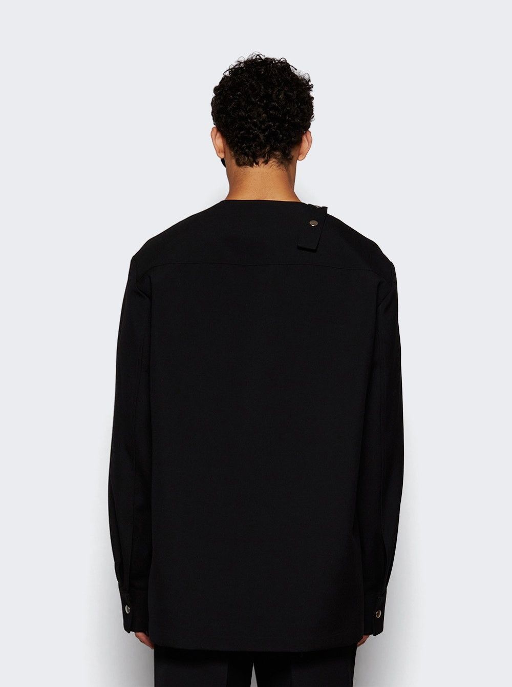 Jil Sander o1w1db10825 Long Sleeve Shirt in Black Size US XL / EU 56 / 4 - 5 Thumbnail