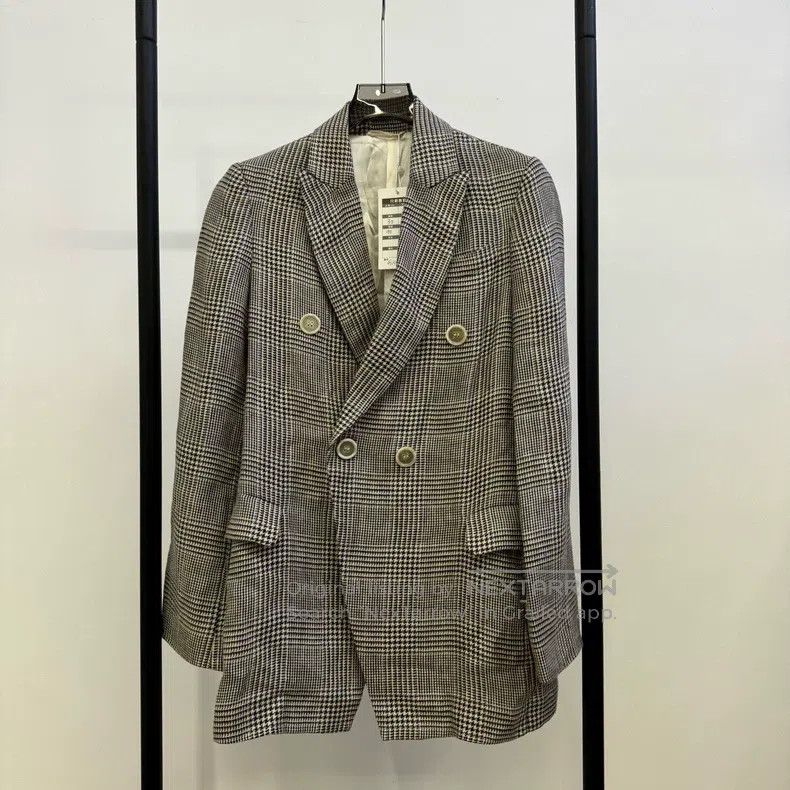 Brunello Cucinelli Brunello Cucinelli Tartan Suit Jacket Size XXS / US 00 / IT 34 - 1 Thumbnail