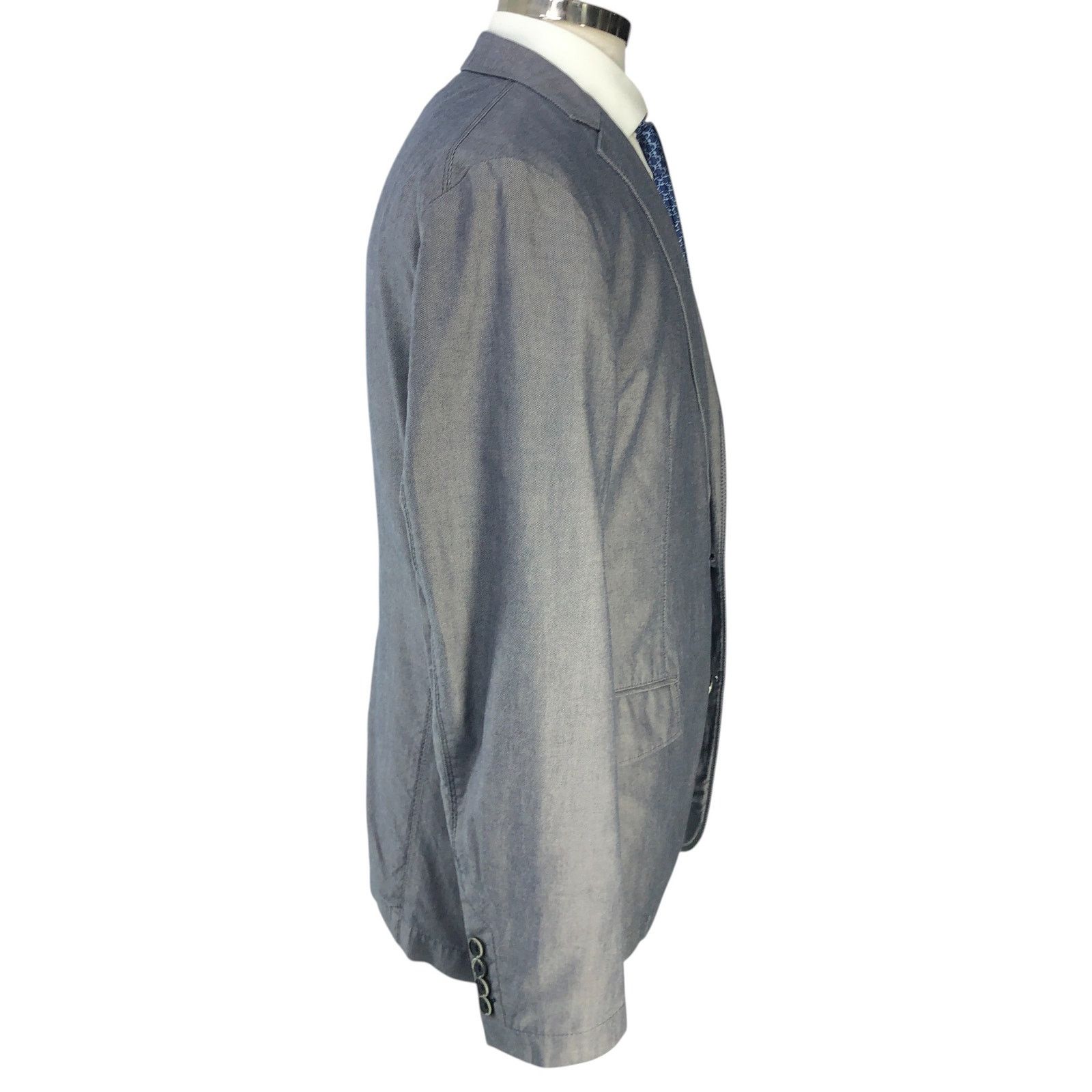 Hugo Boss Hugo Boss Sz 40R Sport Coat Morell Cotton Unstructured Gray Size 40R - 11 Thumbnail